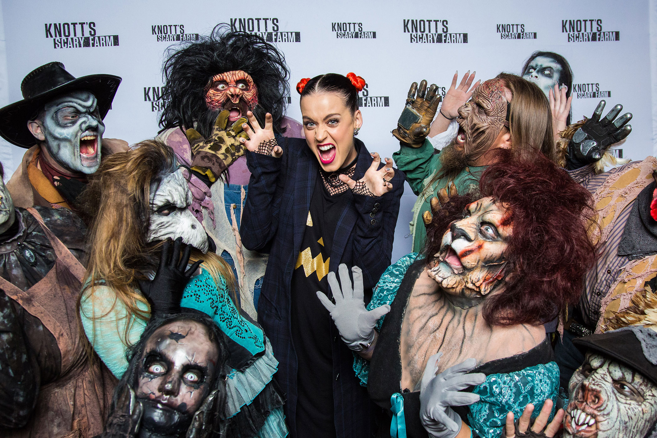 Katy Perry Visits Knott's Scary Farm
