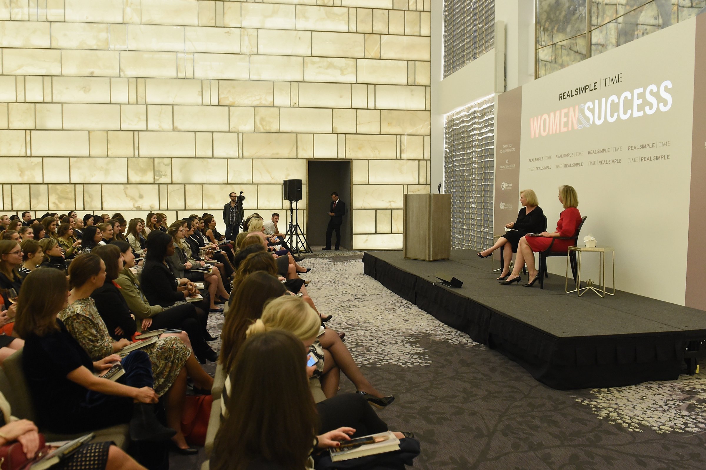 Kirsten Gillibrand and Nancy Gibbs speak at the TIME and Real Simple's Women & Success event at the Park Hyatt on Oct. 1, 2014 in New York City.