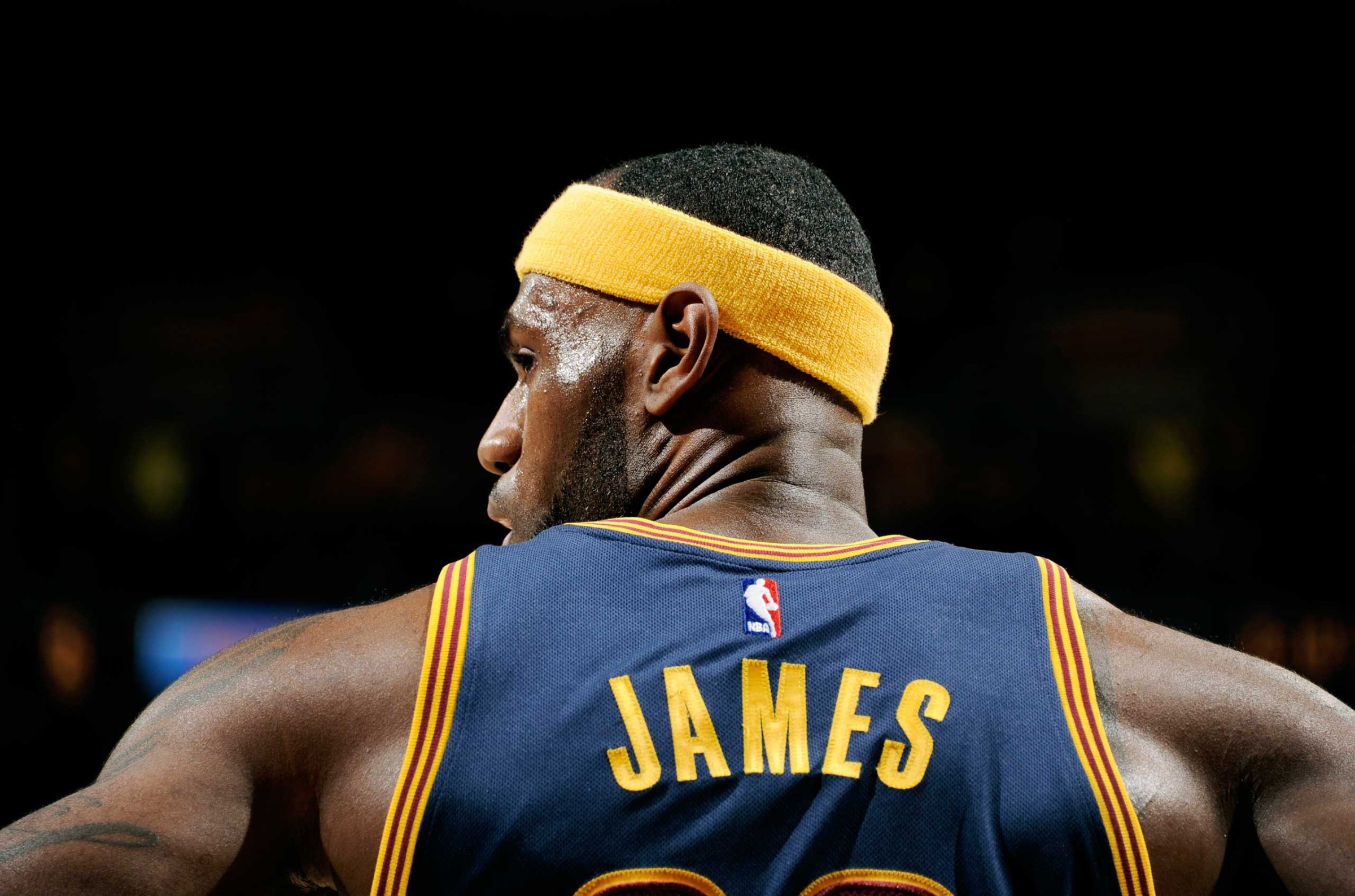 LeBron James #23 of the Cleveland Cavaliers stands on the court during a game against the New York Knicks on Oct. 30, 2014 in Cleveland, Ohio.