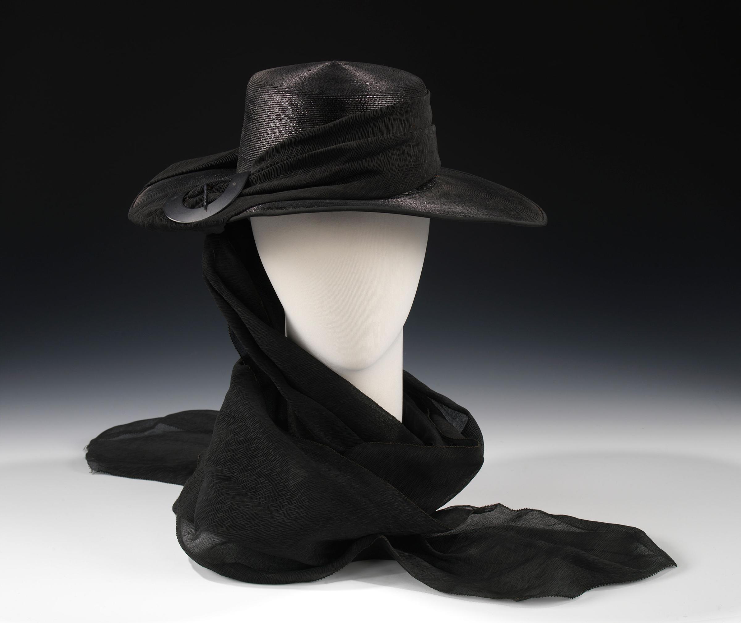 Henri Bendel Mourning Hat, ca. 1915