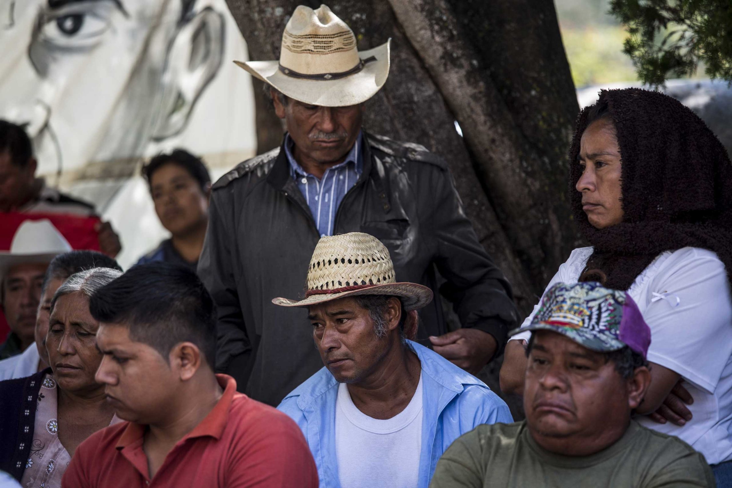 Parents of the 43 missing students meet at the teachers rural college in Ayotzinapa, in Guerrero state, Mexico, Oct. 5, 2014.