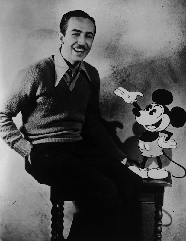Walt Disney with  Mickey Mouse, circa 1935 (General Photographic Agency / Getty Images)