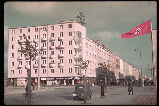 Street scene following the German invasion of Poland, 1939.