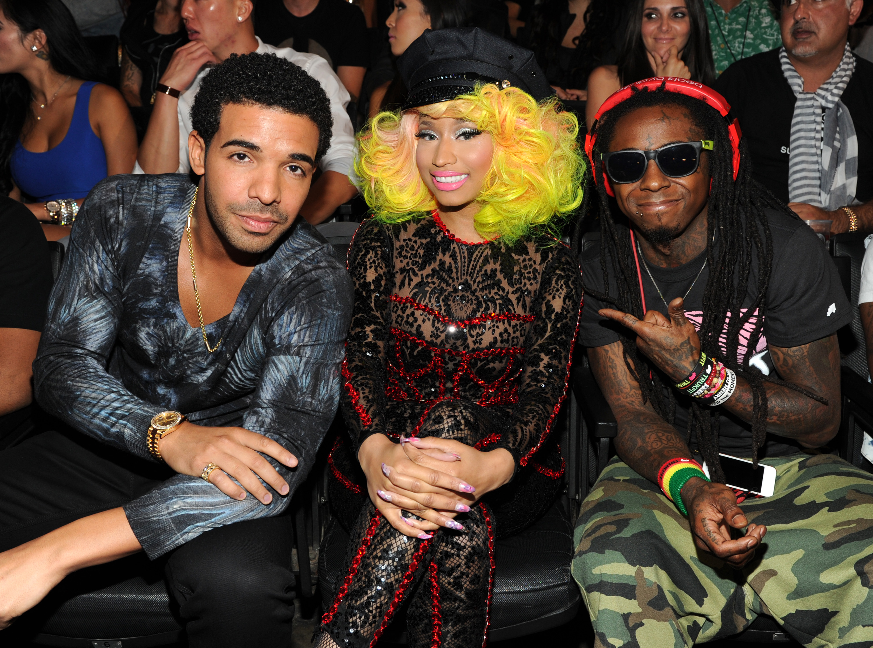 Drake, Nicki Minaj and Lil Wayne at the 2012 MTV Video Music Awards. (Frank Micelotta—Invision/AP)
