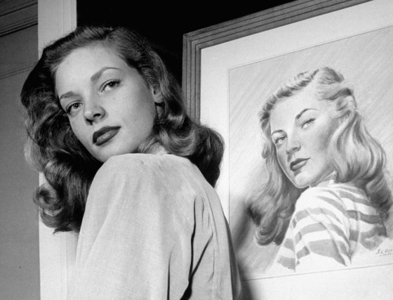 Not originally published in LIFE magazine. Lauren Bacall at Gotham Hotel, New York, 1945.
