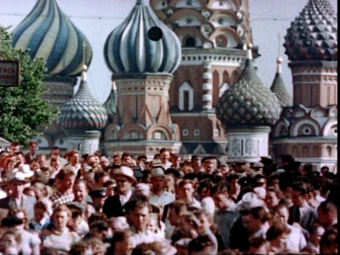 Still from Opening in Moscow, 1959.