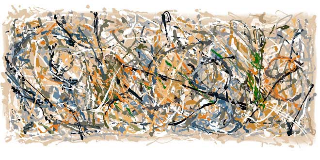 Jan. 28, 2009 There was no other way to honor abstract artist Jackson Pollack than with a chaotic drip painting.