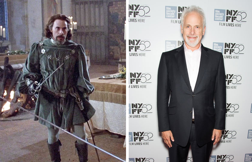 Left, Christopher Guest as Count Tyrone Rugen in The Princess Bride, 1987; At right, Christopher Guest in 2014.