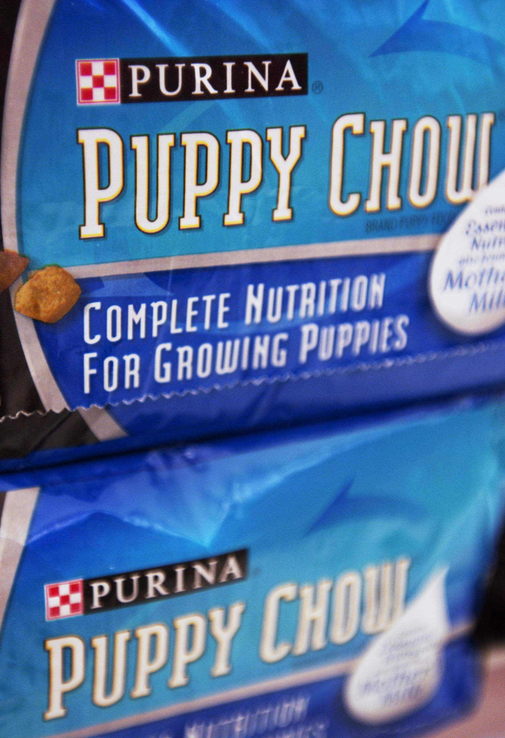 Purina dog food is on display at an Associated Supermarket in New York on Aug. 16, 2005 (Andrew Harrer—Bloomberg/Getty Images)