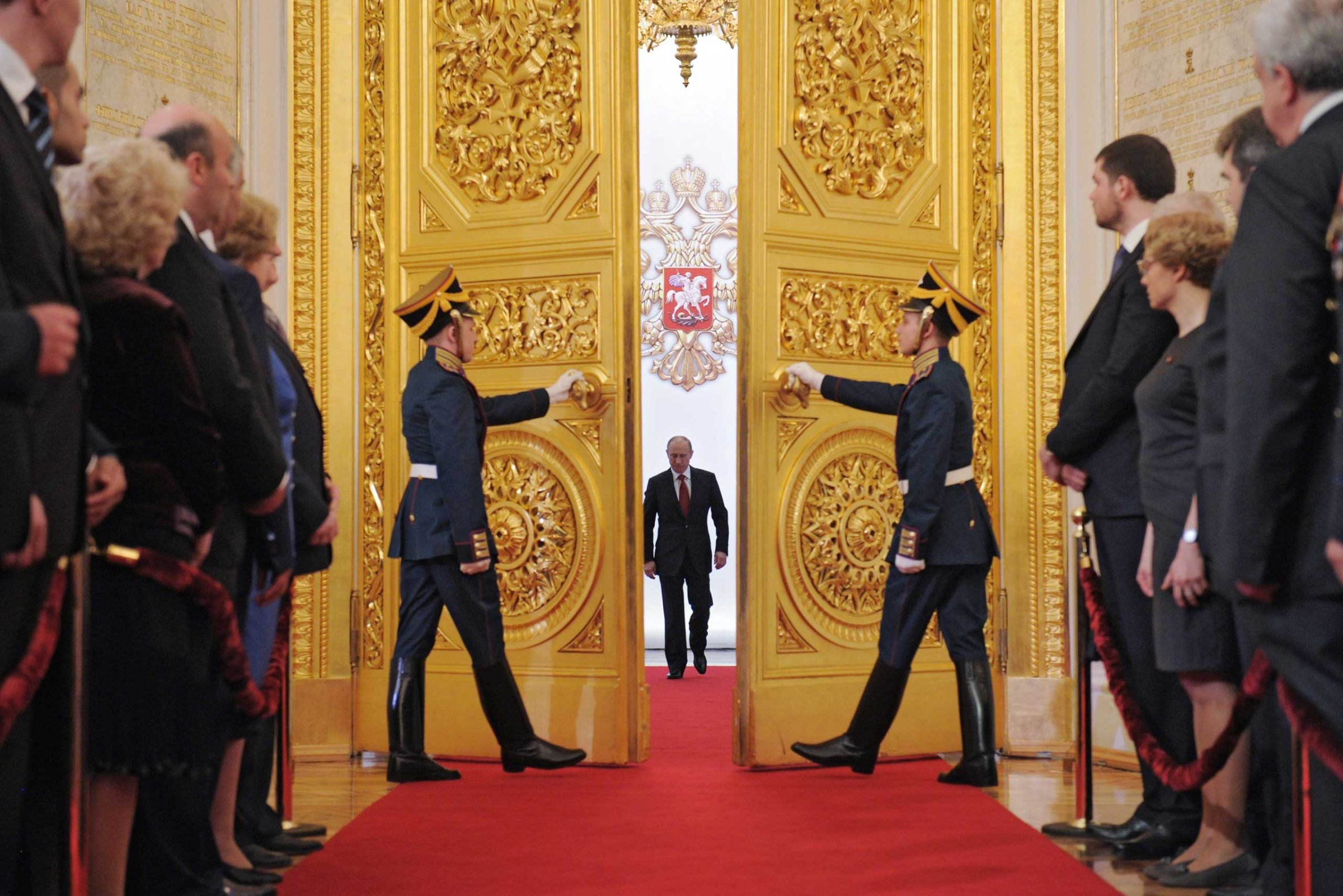 President Putin at the Great Kremlin Palace in Moscow on May 7, 2012, during his inauguration ceremony.