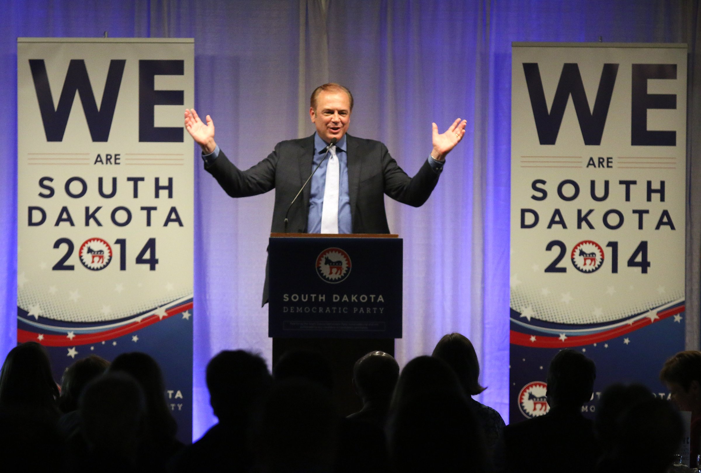 U.S. Senate candidate Rick Weiland speaks at the Democratic Convention on June 27, 2014 in Yankton, S.D.