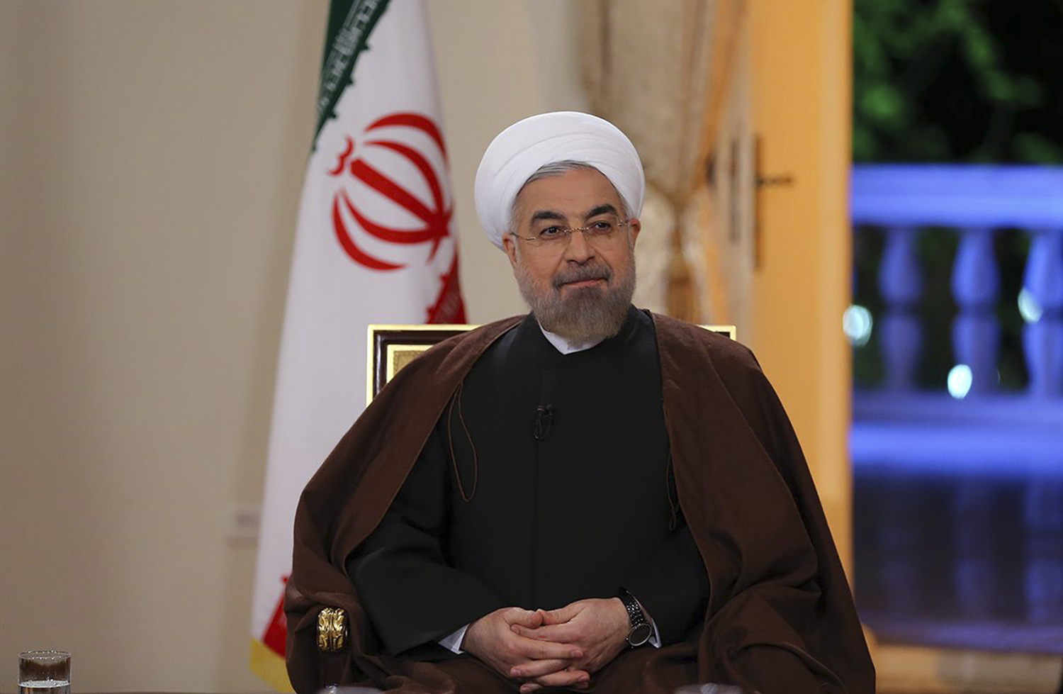 Iranian President Hassan Rouhani participates in an interview in Tehran on Oct. 13, 2014 (Mohammad Berno—AP)