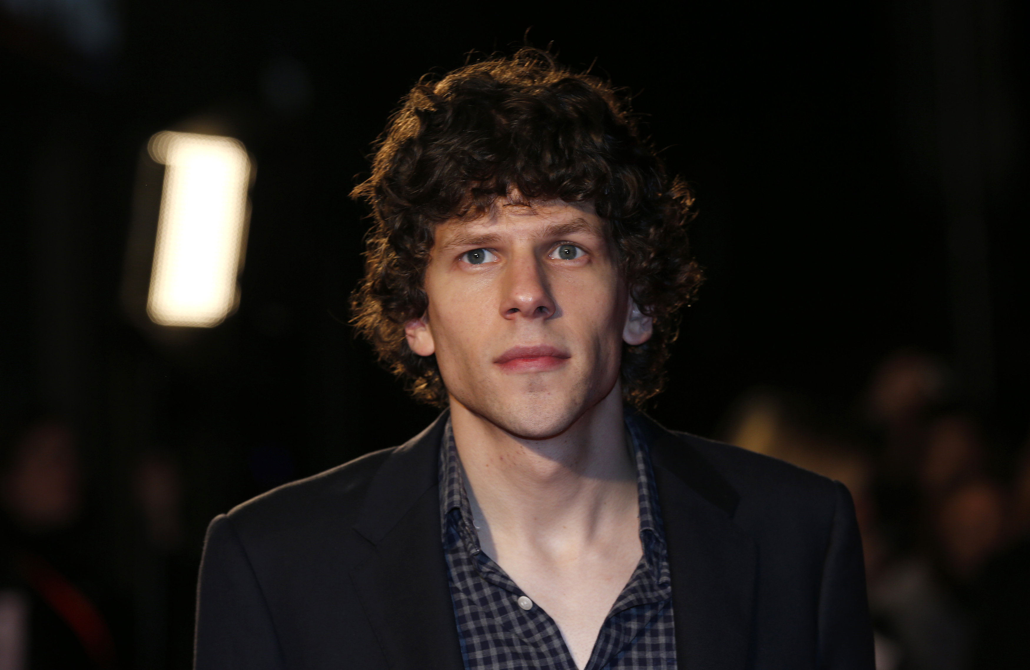 Cast member Eisenberg arrives for the European premiere of "The Double" at the London Film Festival, at the Odeon West End, in central London