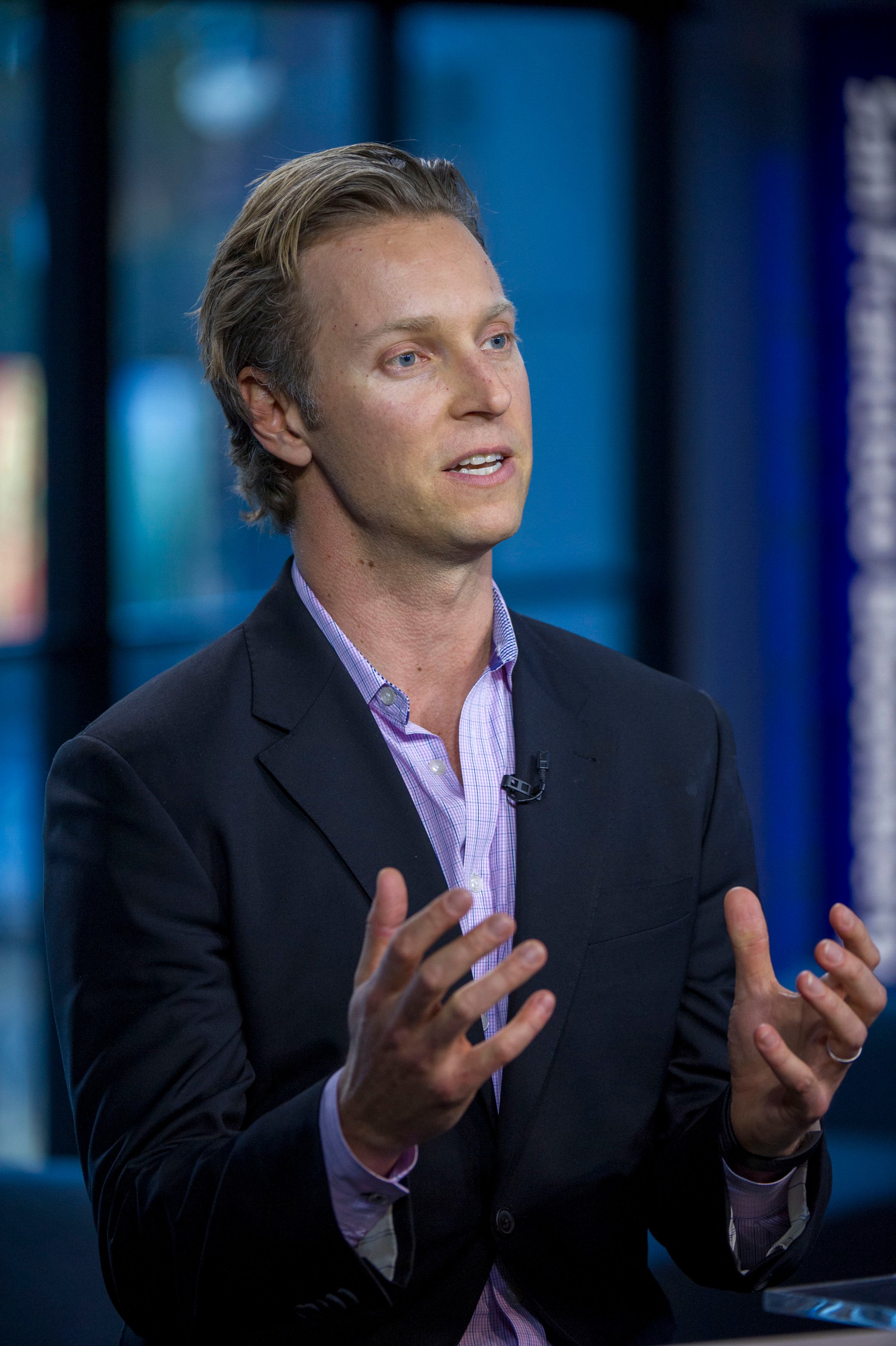 Sam Shank, chief executive officer and co-founder of HotelTonight Inc., speaks during a Bloomberg West Television interview in San Francisco, California on Jan. 2, 2014.