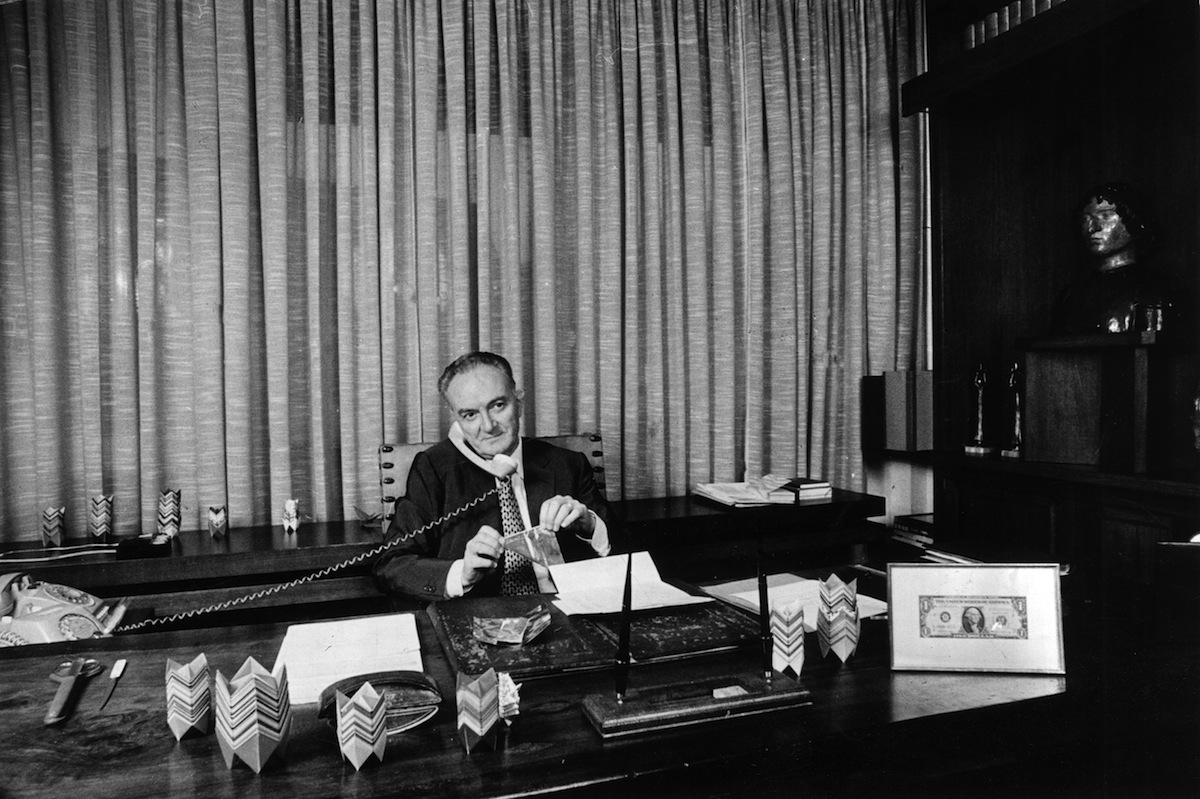 Michele Sindona in his office in 1970, before Franklin National Bank collapsed (Mondador / Getty Images)