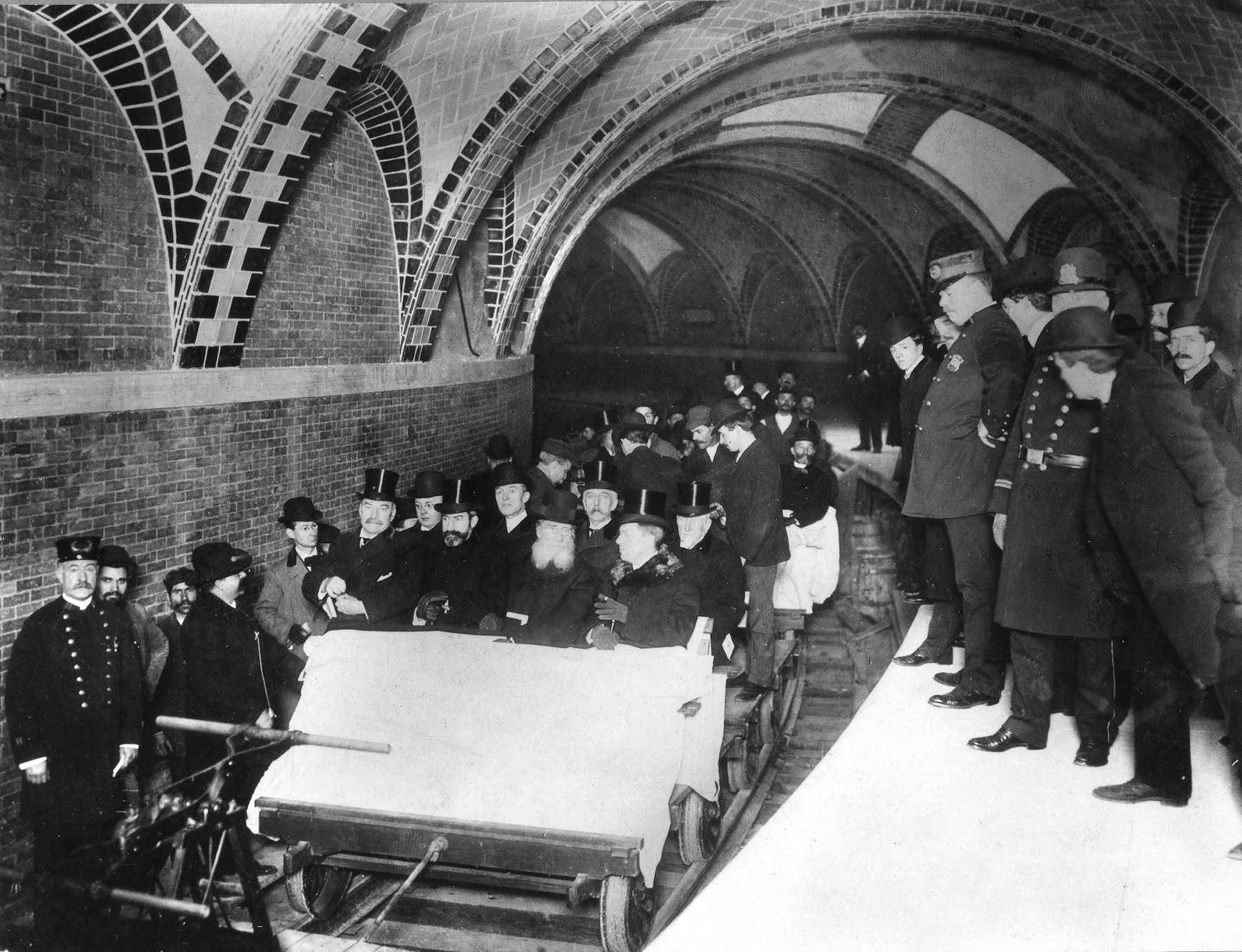 The opening of the first subway in New York, Oct. 27, 1904. (PhotoQuest / Getty Images)