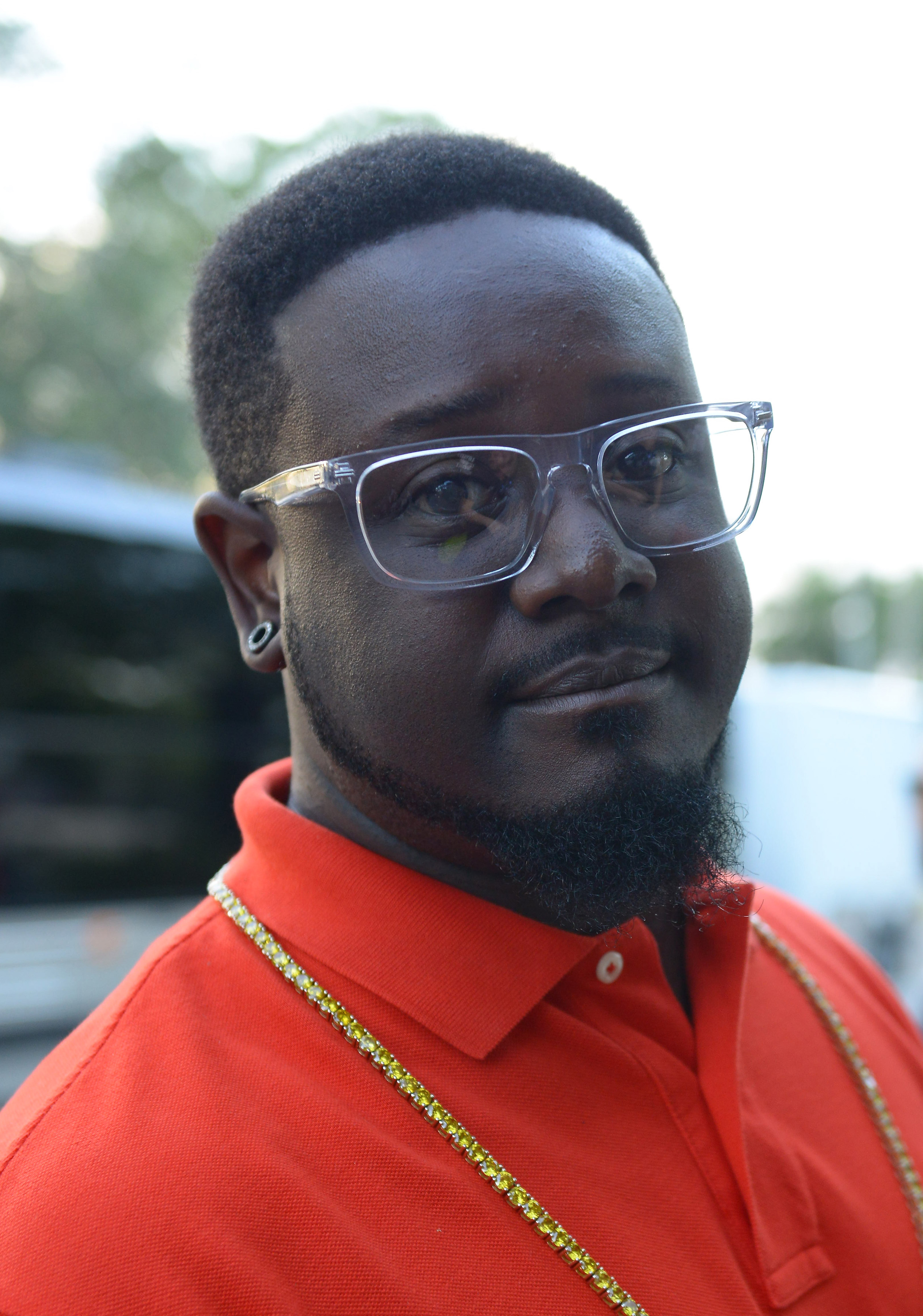 T-Pain backstage before performing during the 'Drankin Patna Tour' with support from Bando Jonez and Snootie Wild at Revolution on Aug. 12, 2014 in Fort Lauderdale, Florida.