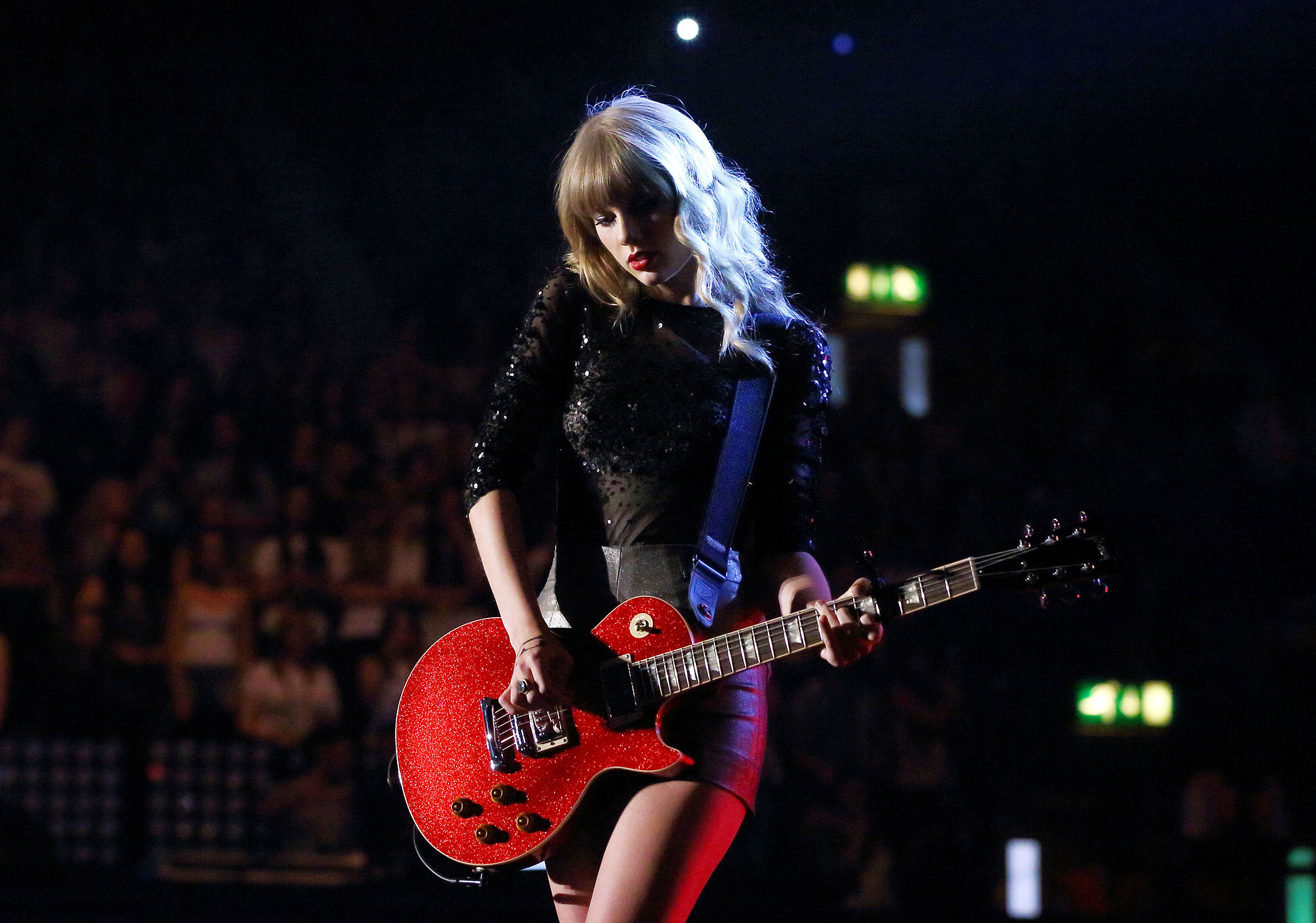Taylor Swift performs at the Radio One Teen Awards at Wembley Arena in London, England in 2012.