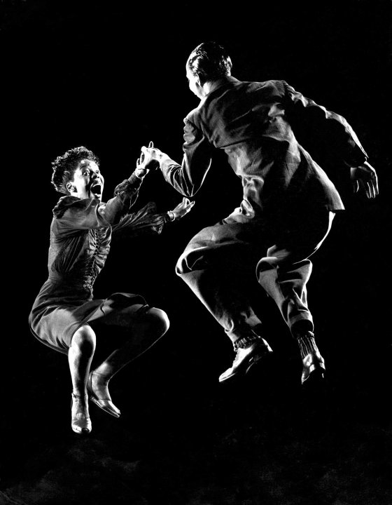 Professional dancers Willa Mae Ricker and Leon James demonstrate how the Lindy Hop is meant to be danced. Originally published in the August 23, 1943, issue of LIFE.