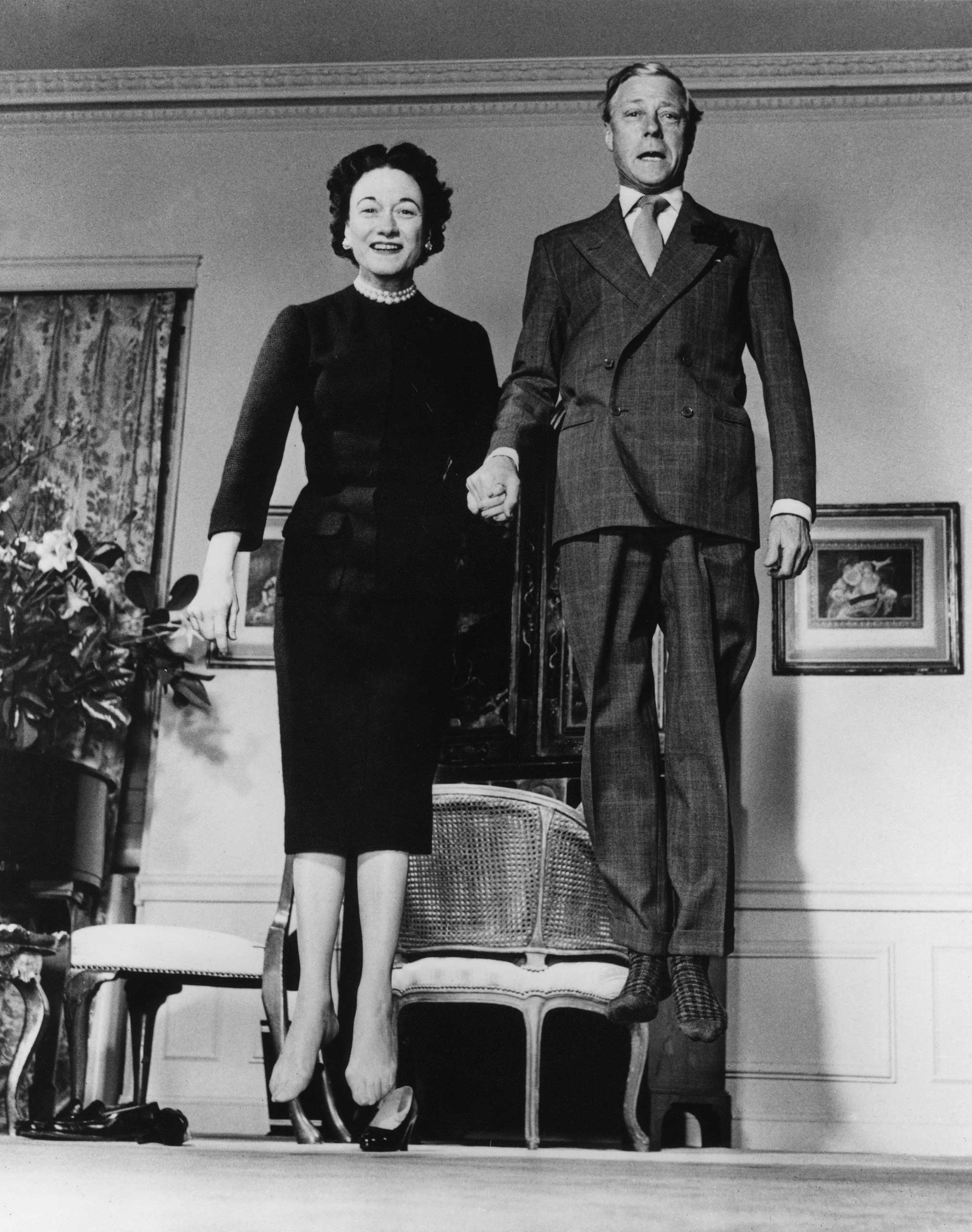 1959 | The Duke and Duchess of Windsor jump for photographer Philippe Halsman. Originally published in the November 9, 1959, issue of LIFE