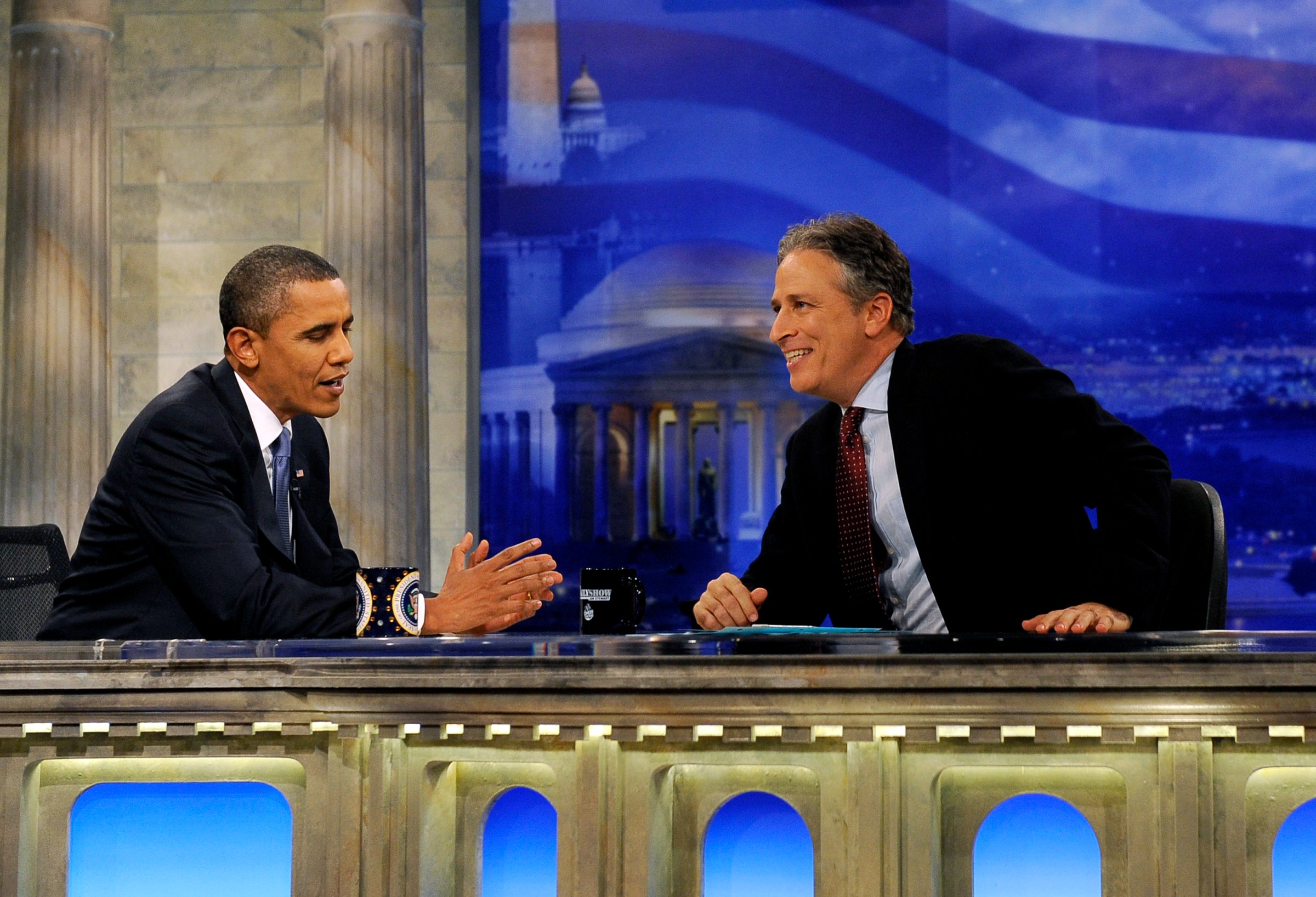 Obama Appears On Daily Show With Jon Stewart