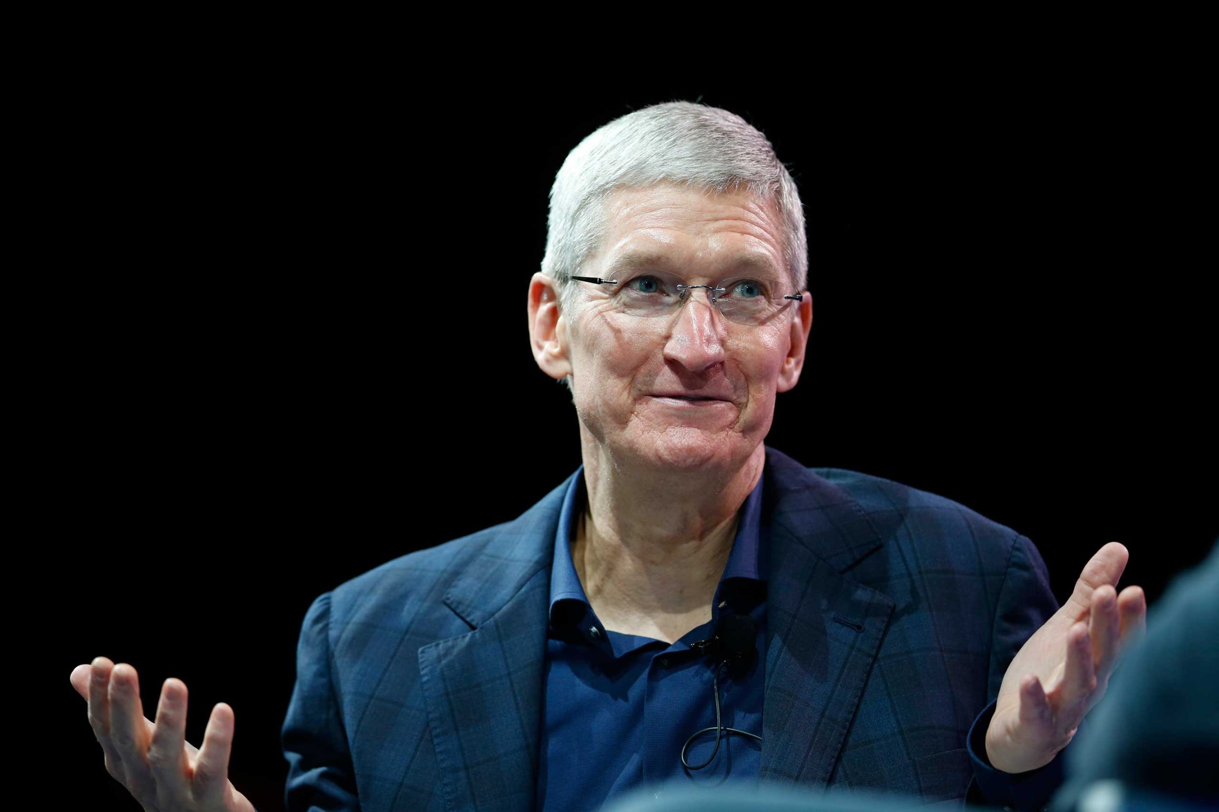 Apple CEO Tim Cook speaks at the WSJD Live conference in Laguna Beach, Calif., Oct. 27, 2014.