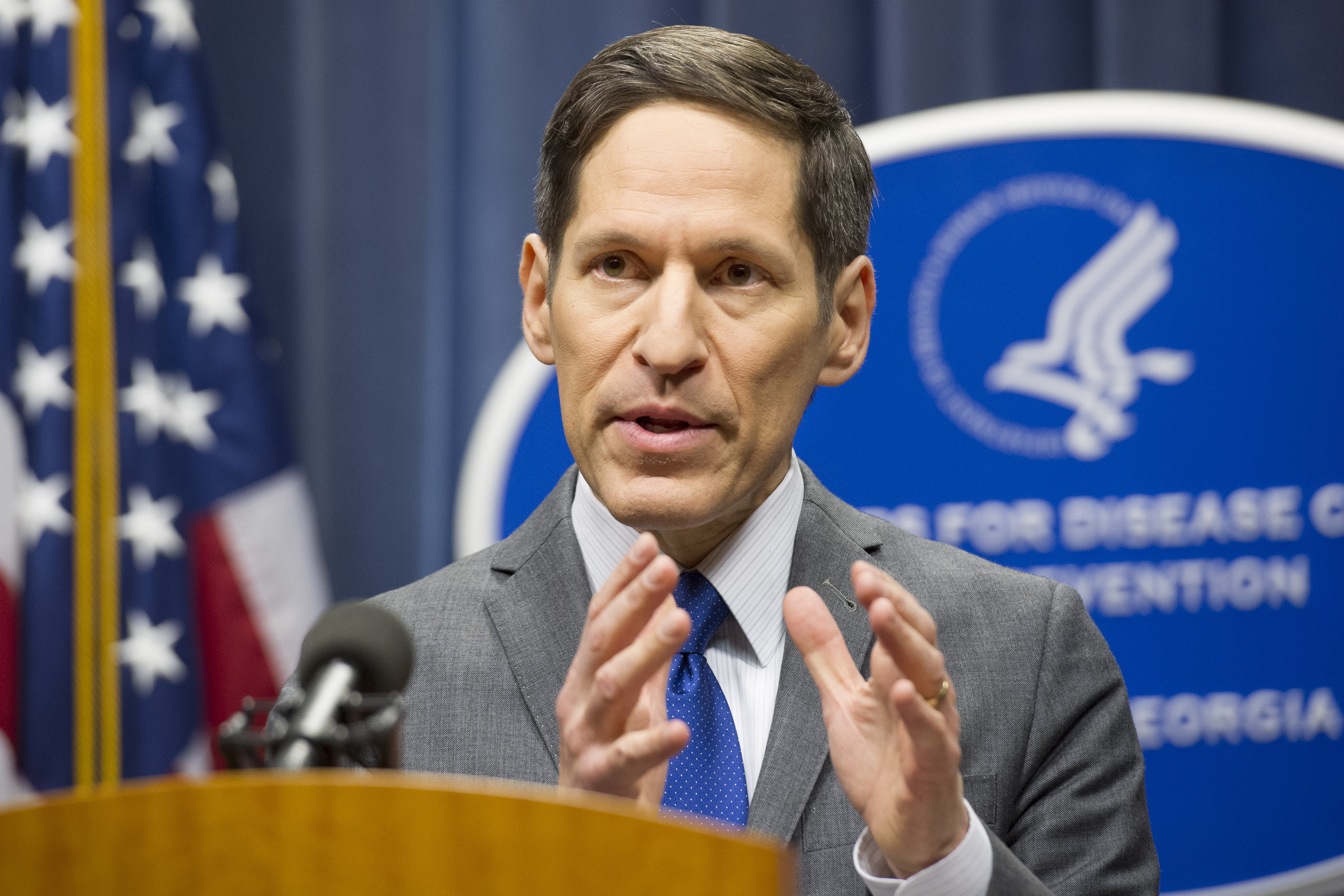 Dr. Tom Frieden the head of the Centers for Disease Control and Prevention speaks at a news conference on Oct. 12, 2014, in Atlanta. (John Amis—AP)