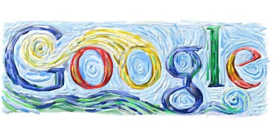 March 30, 2005 The Van Gogh doodle appeared in an era when doodles began to get more ambitious, and it's one of the doodlers' best interpretations of a specific painter.