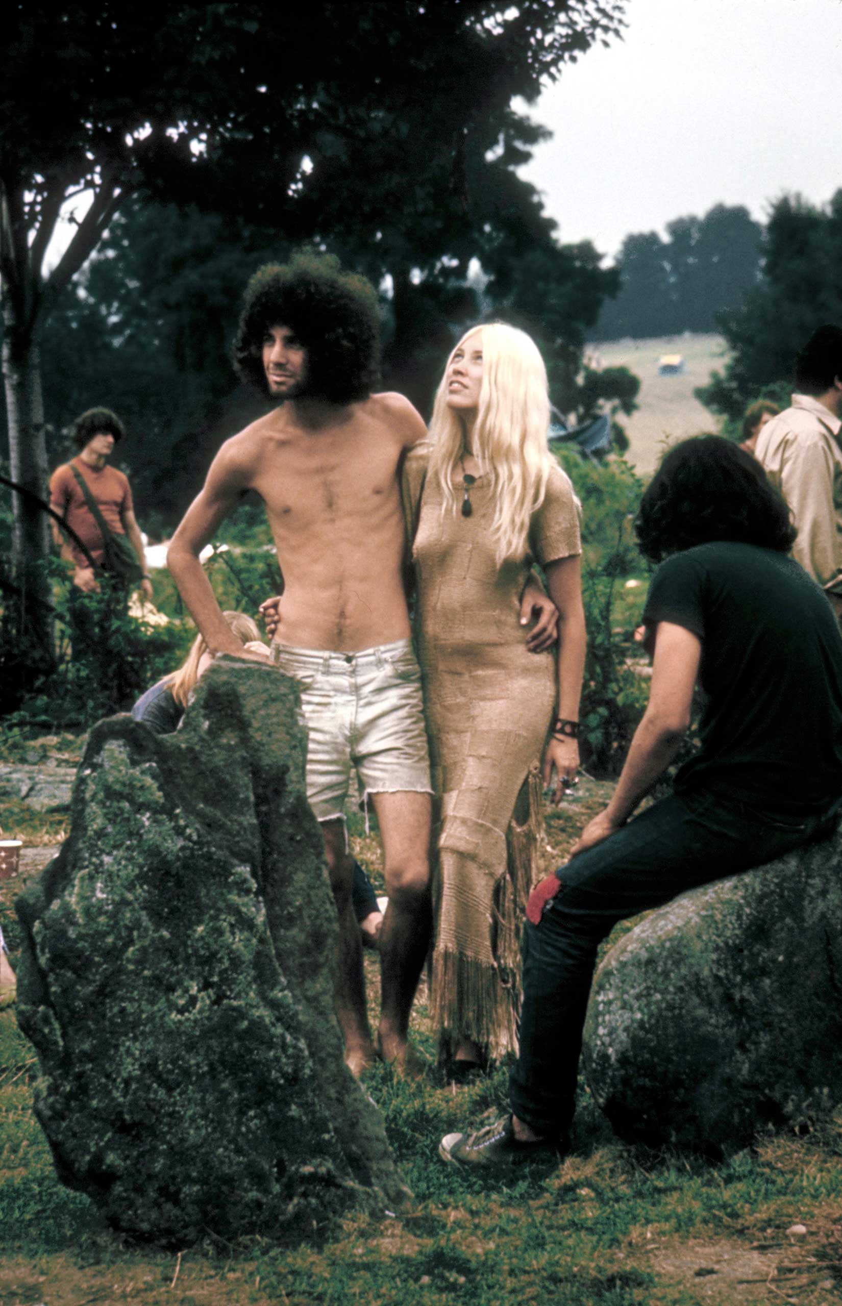 <b>Not published in LIFE.</b> Woodstock Music &amp; Art Fair, August 1969. "I like this shot of a handsome young hippie couple," photographer John Dominis told LIFE.com. "They seem so comfortable with each other. A very endearing image, I think." (John Dominis&mdash;Time &amp; Life Pictures/Getty Images)