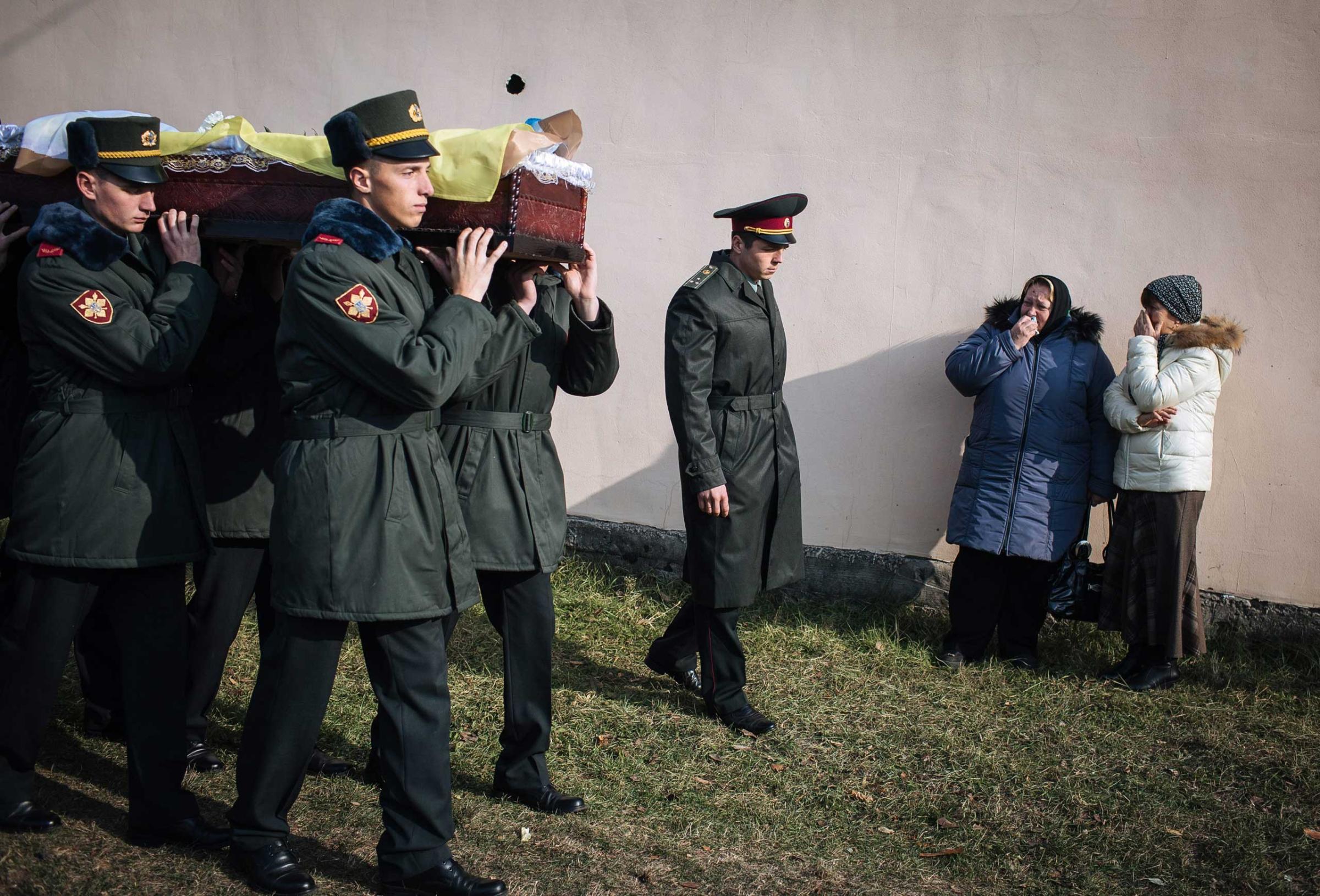 Crisis in Ukraine - funeral ceremony for a 'Aidar' serviceman