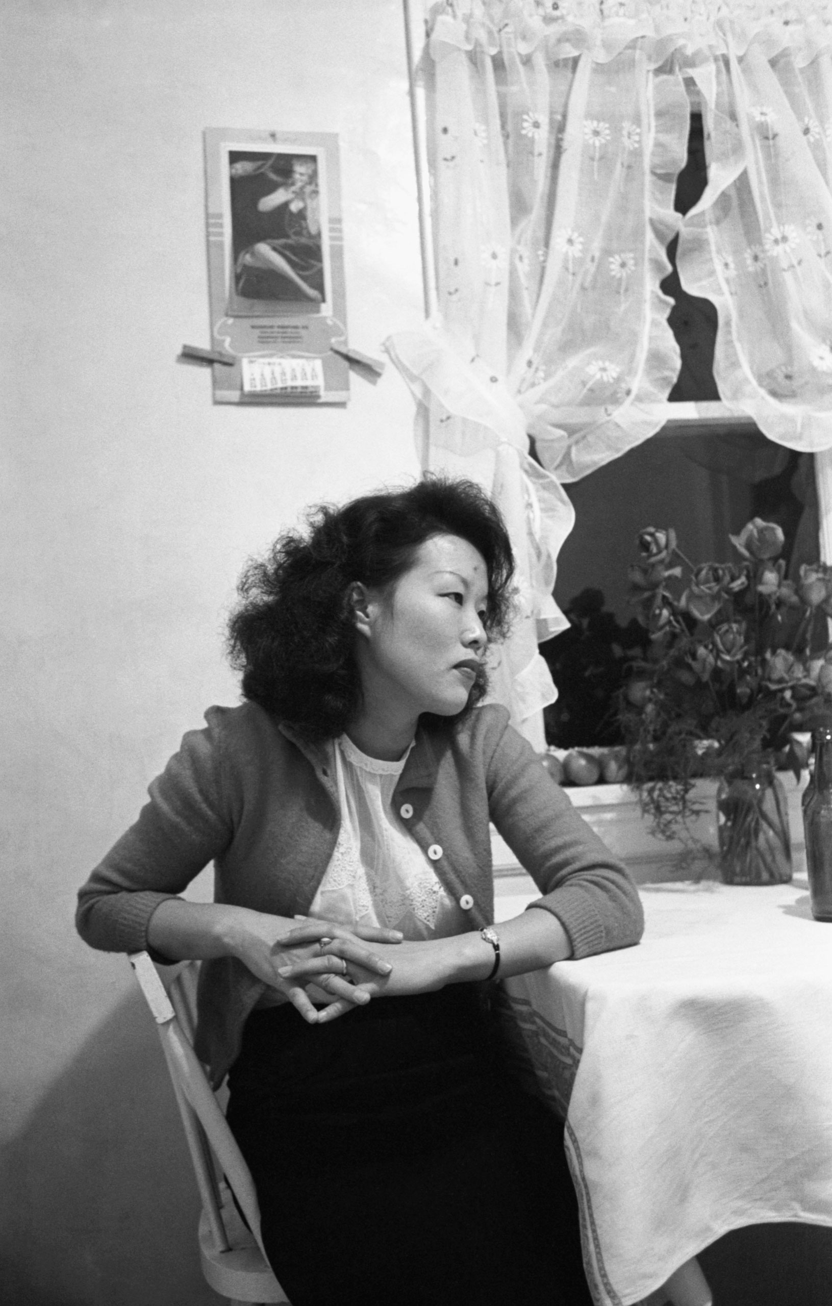 The "first Korean war bride in America," "Blue" Morgan -- born Lee Yong Soon -- in Seattle, 1951.