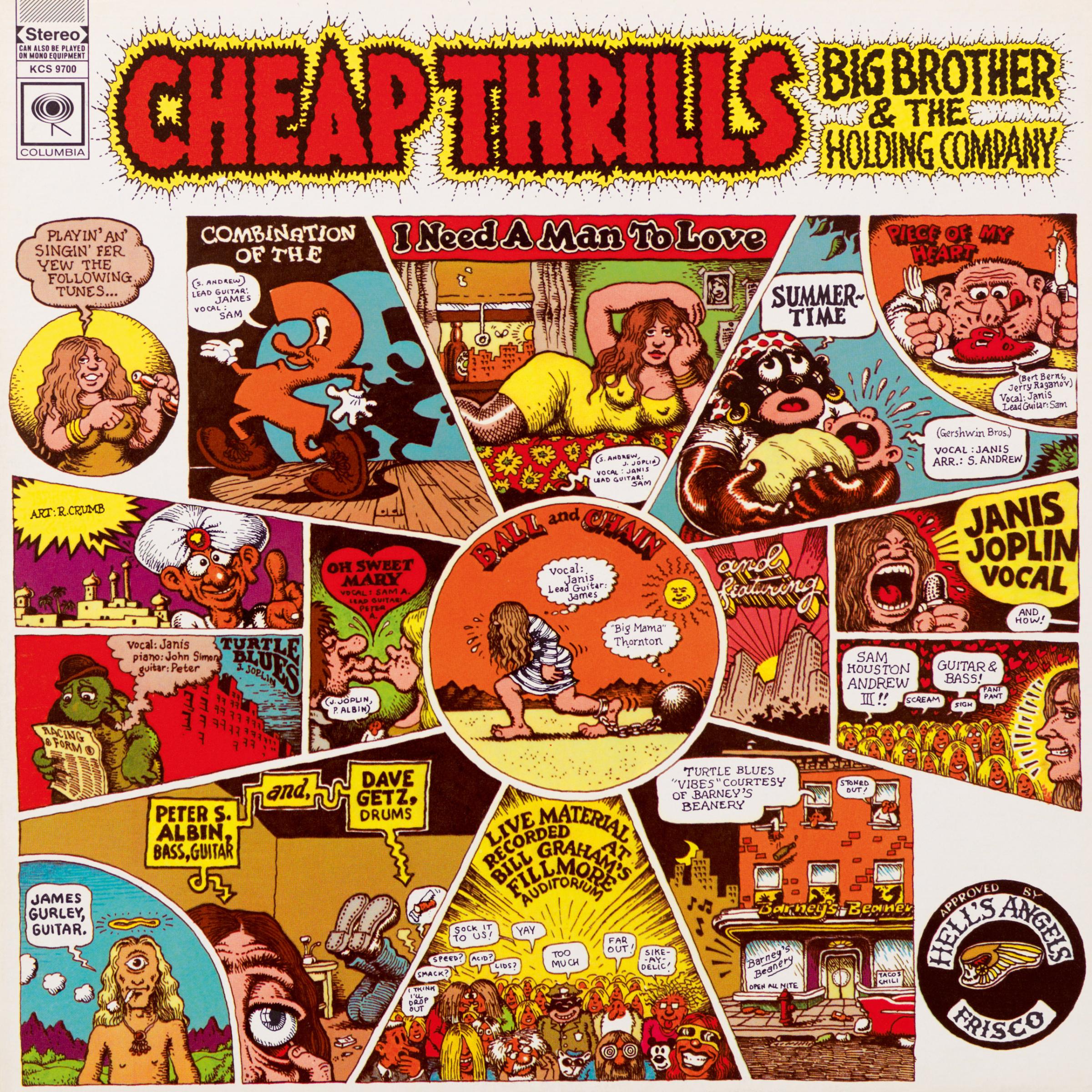 Big Brother &amp; the Holding Company; Cheap Thrills; 1968; Columbia; art -- Robert Crumb