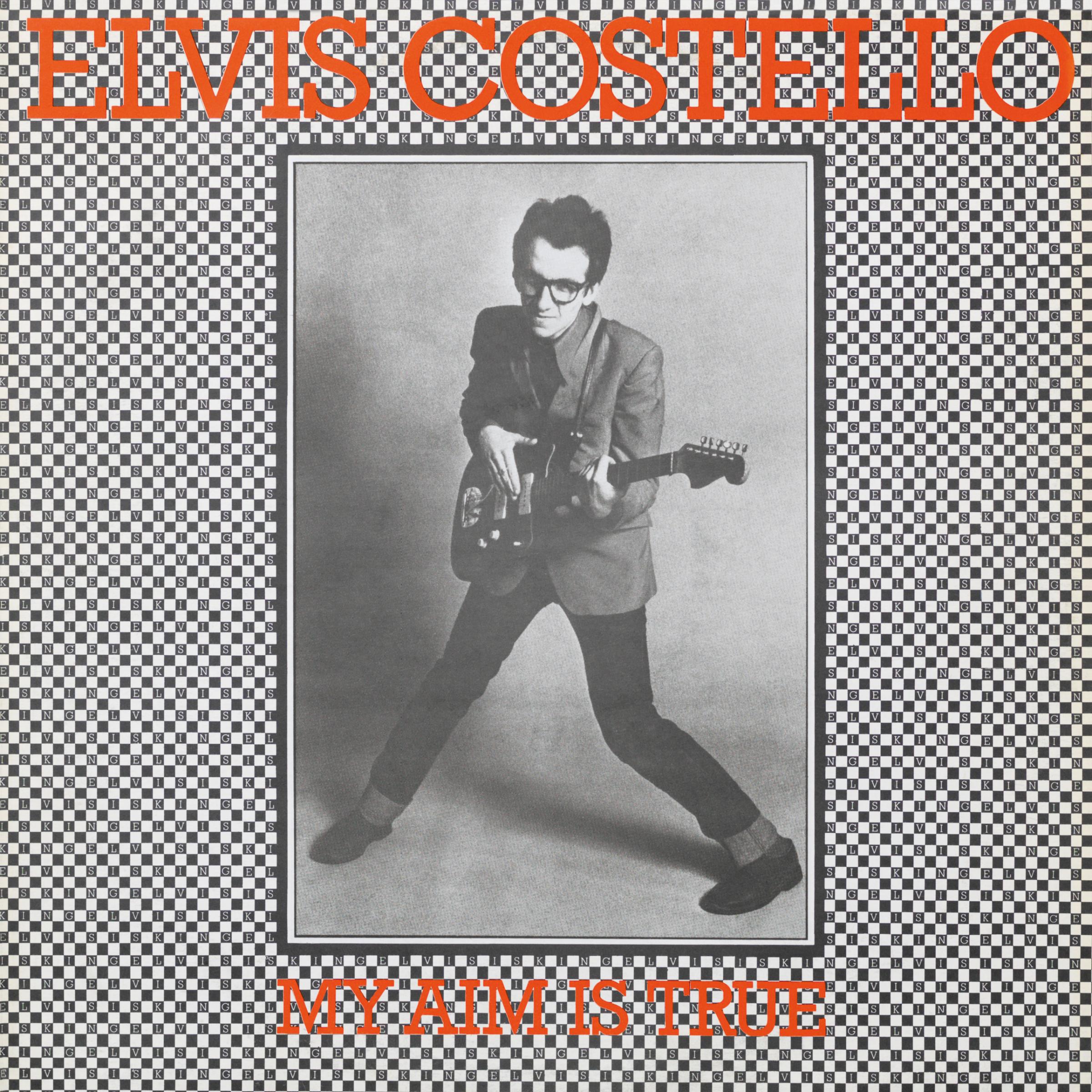 Elvis Costello; My Aim is True; 1977; Stiff; art director -- Barney Bubbles, Jake Riviera; photo -- Keith Morris