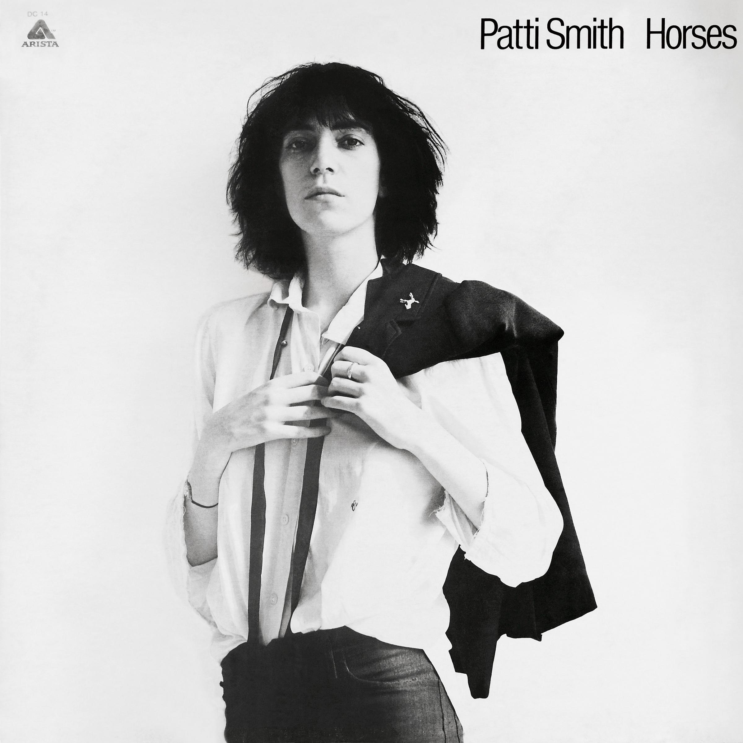 Patti Smith; Horses; 1975; Arista; design -- Bob Heimall; photo -- Robert Mapplethorpe