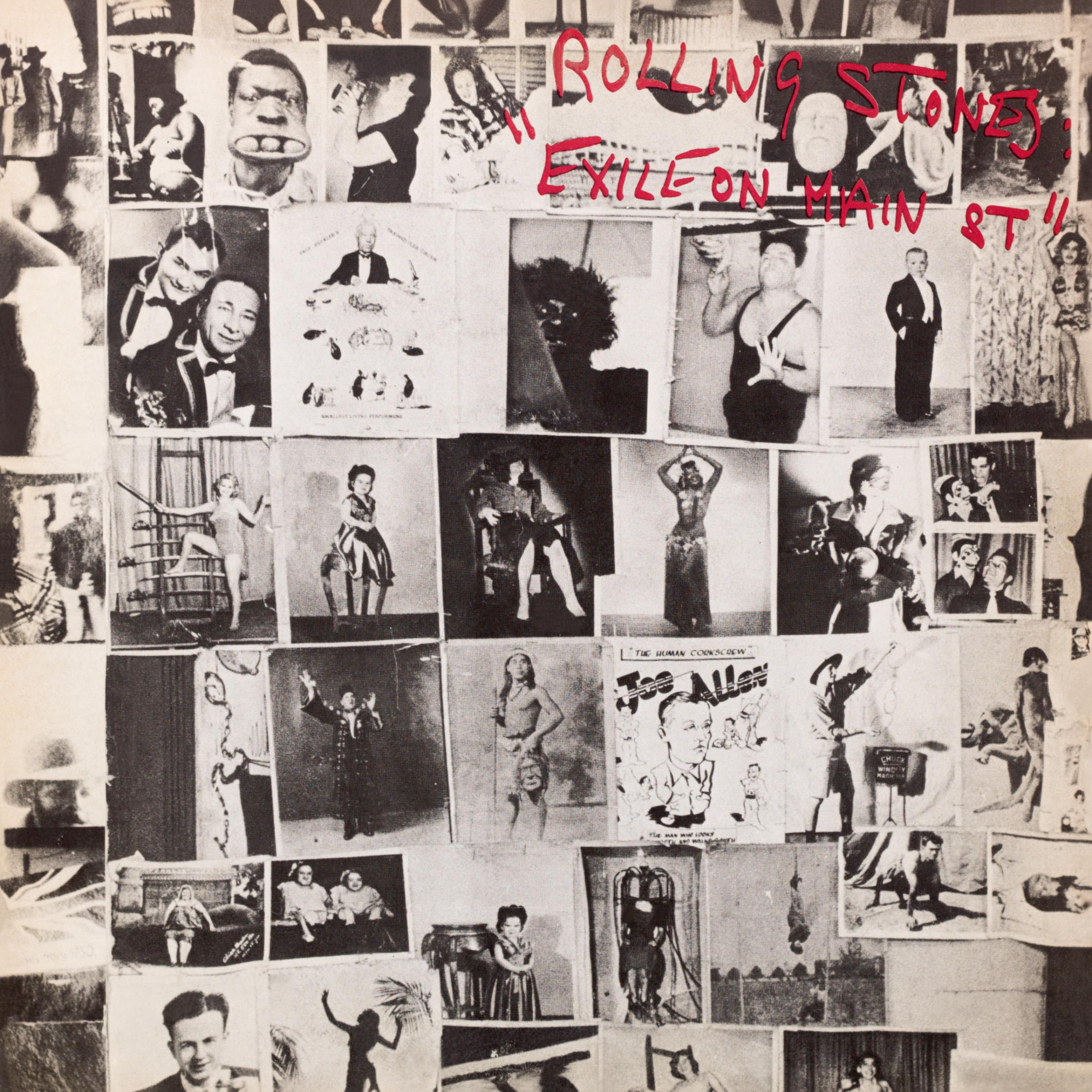 The Rolling Stones; Exile on Main St.; 1972; Rolling Stones Records; design -- John Van Hamersveld; photo -- Robert Frank