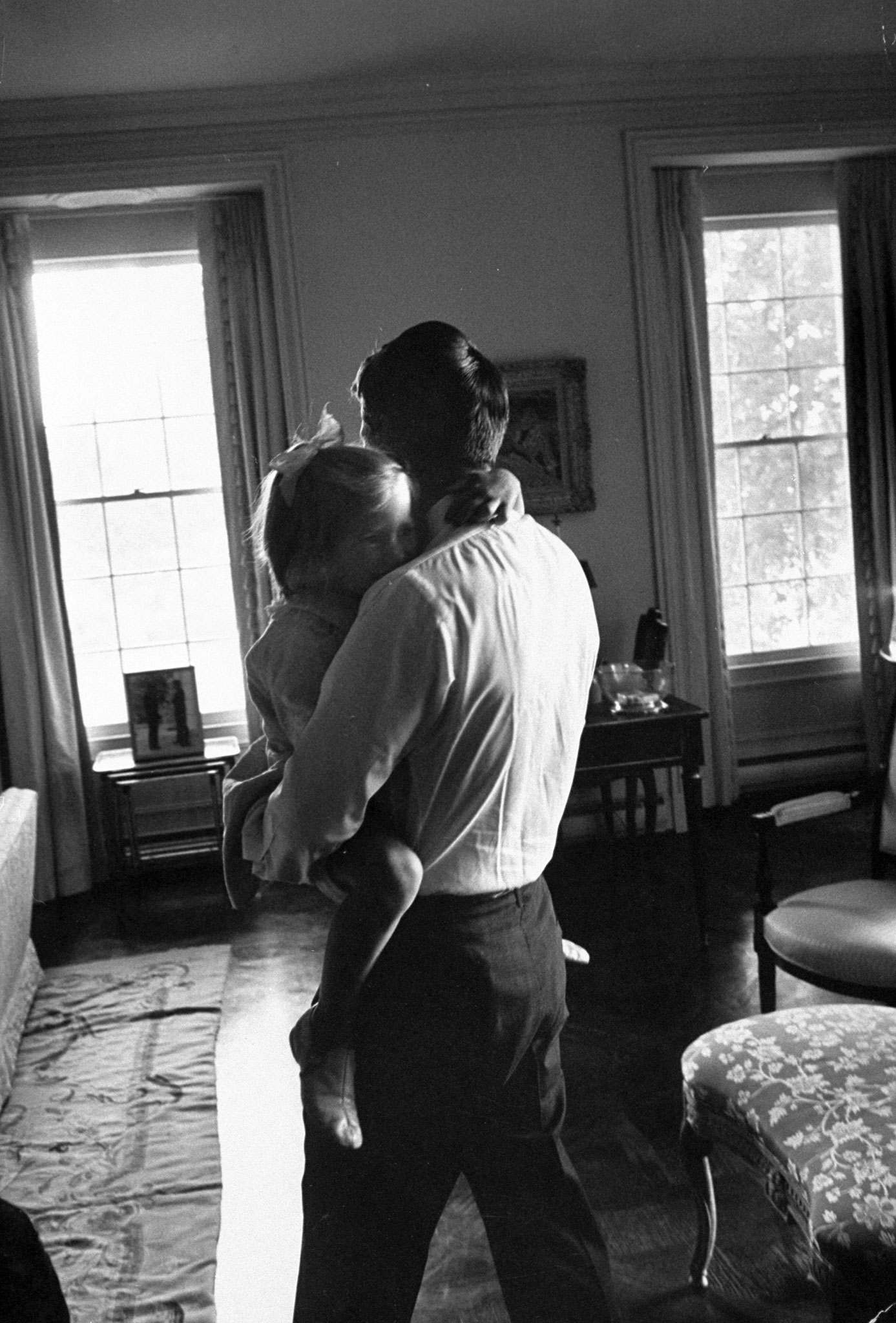 Robert Kennedy with his daughter, Kerry, 1964.