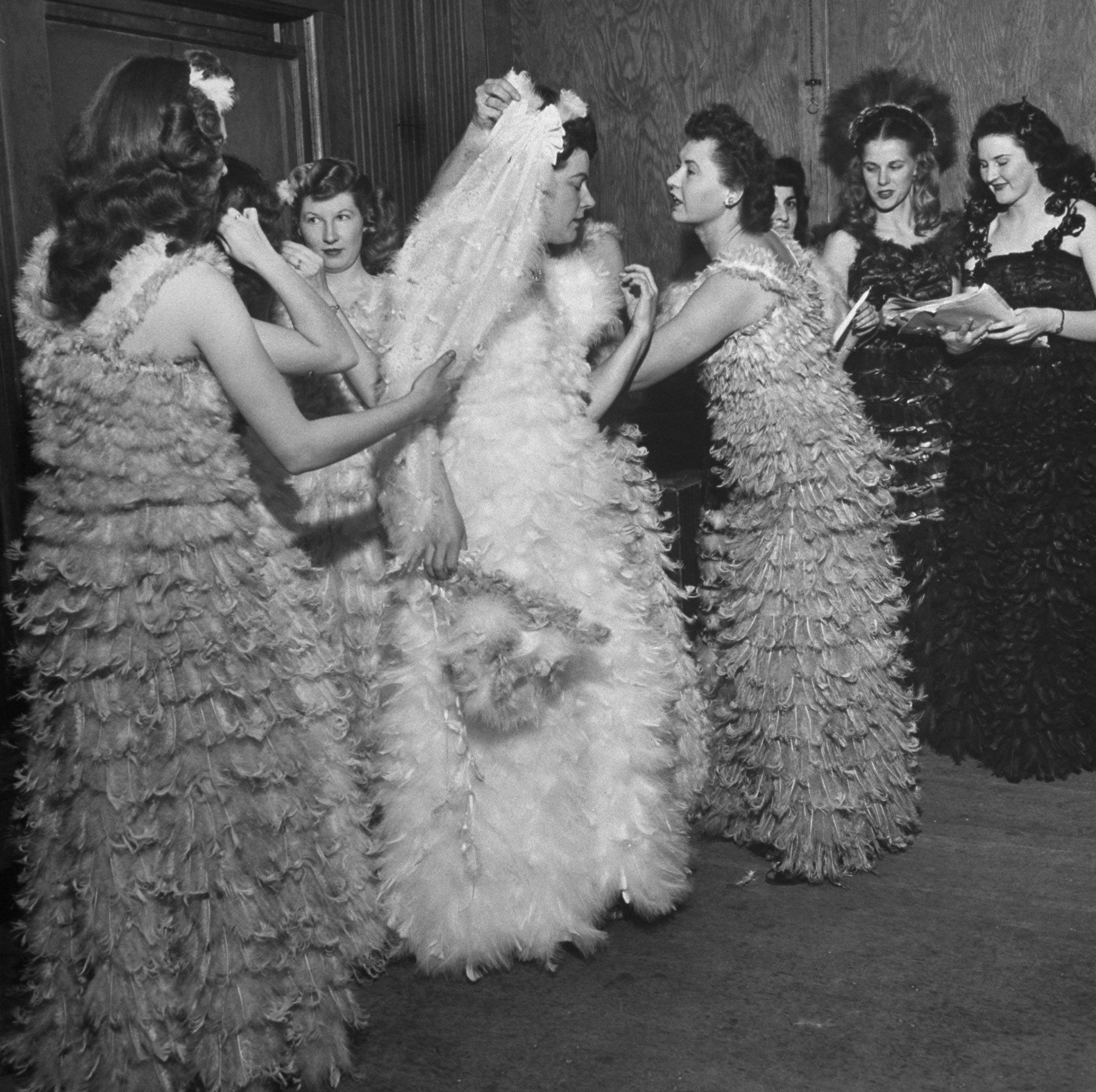Turkey Feather Dress 1948