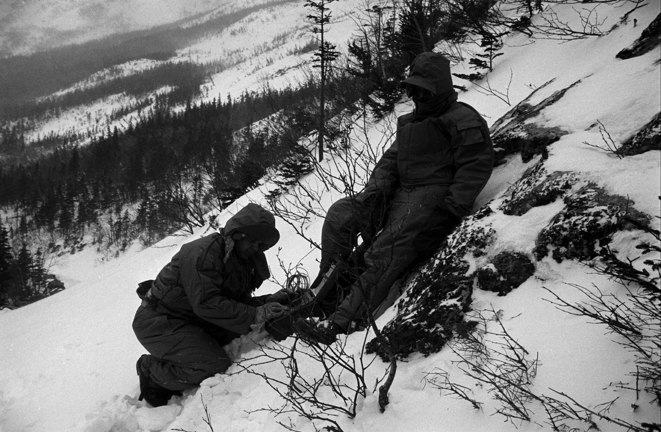 Military survival test, New Hampshire's Mount Washington, 1953.