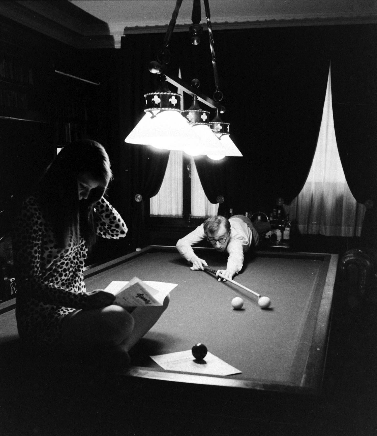 Woody Allen and wife Louise Lasser at home in Manhattan, 1967.