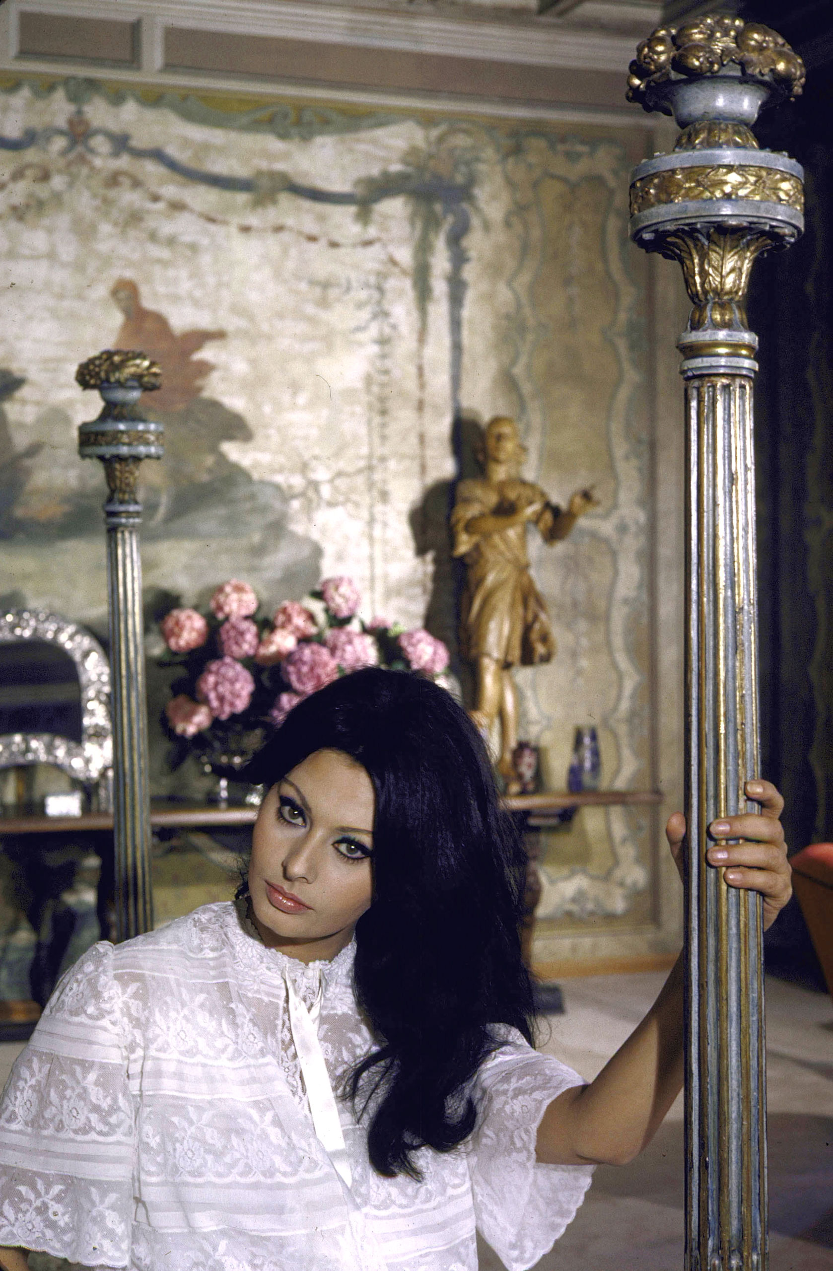Sophia Loren in her Italian villa, 1964.