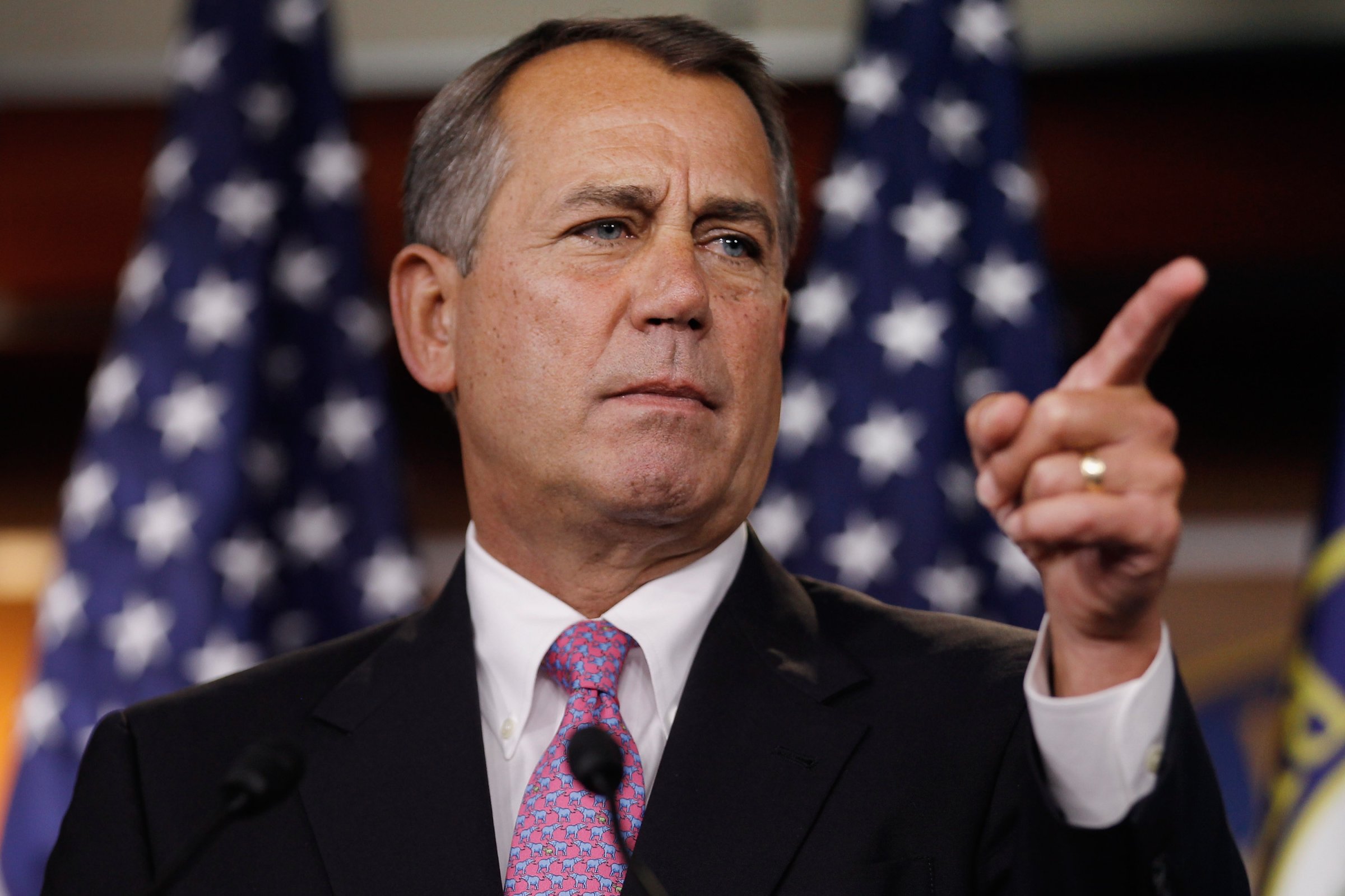 John Boehner Holds Press Briefing At U.S. Capitol