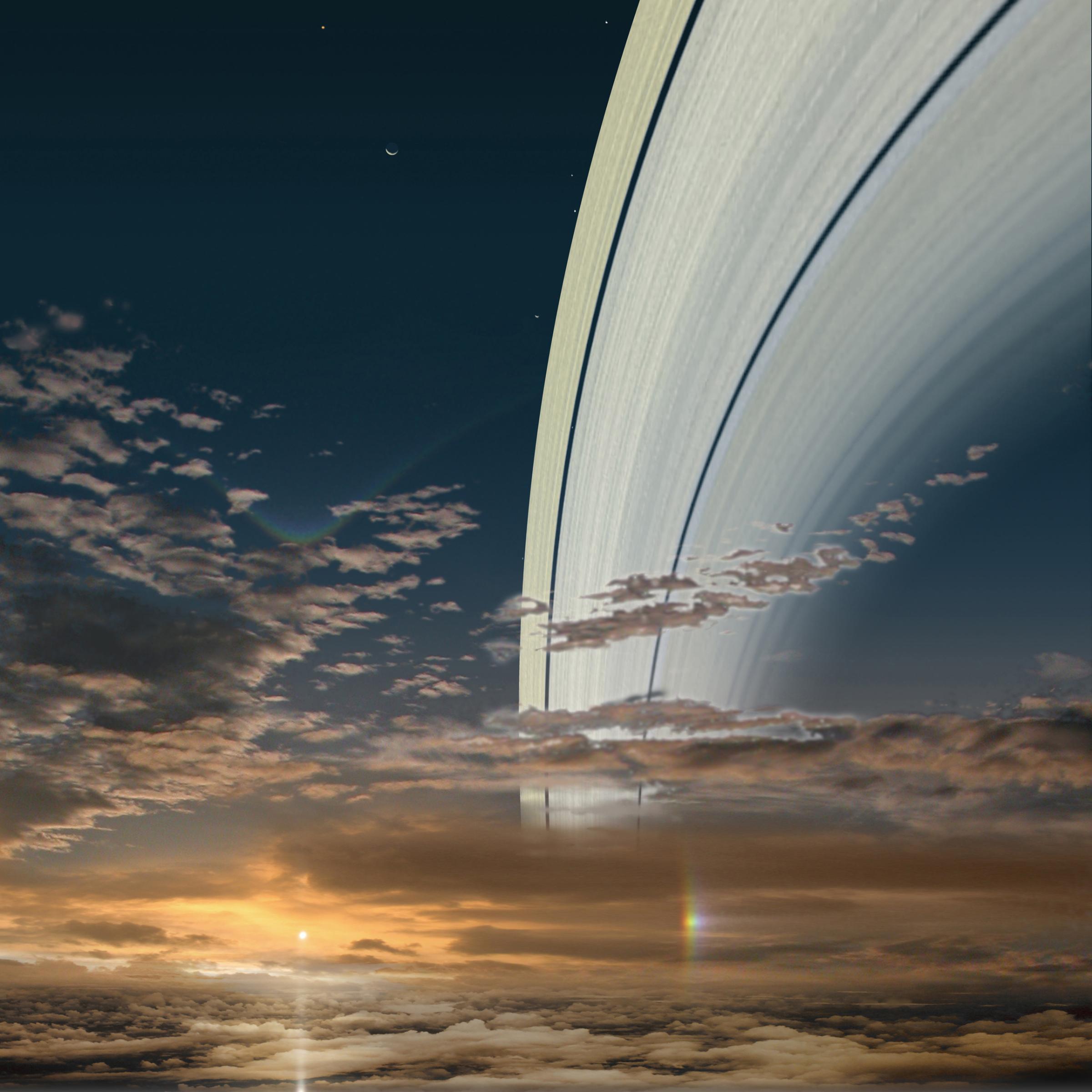 Saturn's rings seen from Saturn