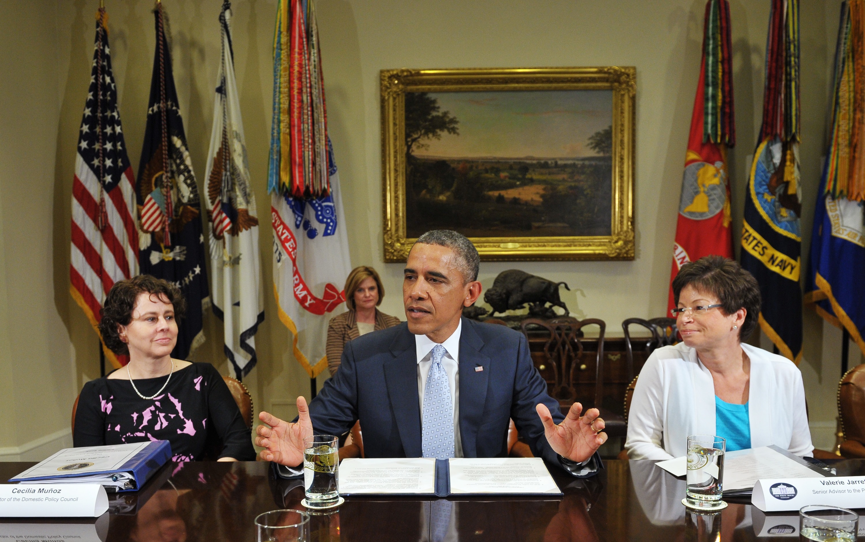 President Barack Obama meets with business leaders on immigration reform on June 24, 2013 in the Roosevelt Room of the White House in Washington, DC. (MANDEL NGAN&mdash;AFP/Getty Images)