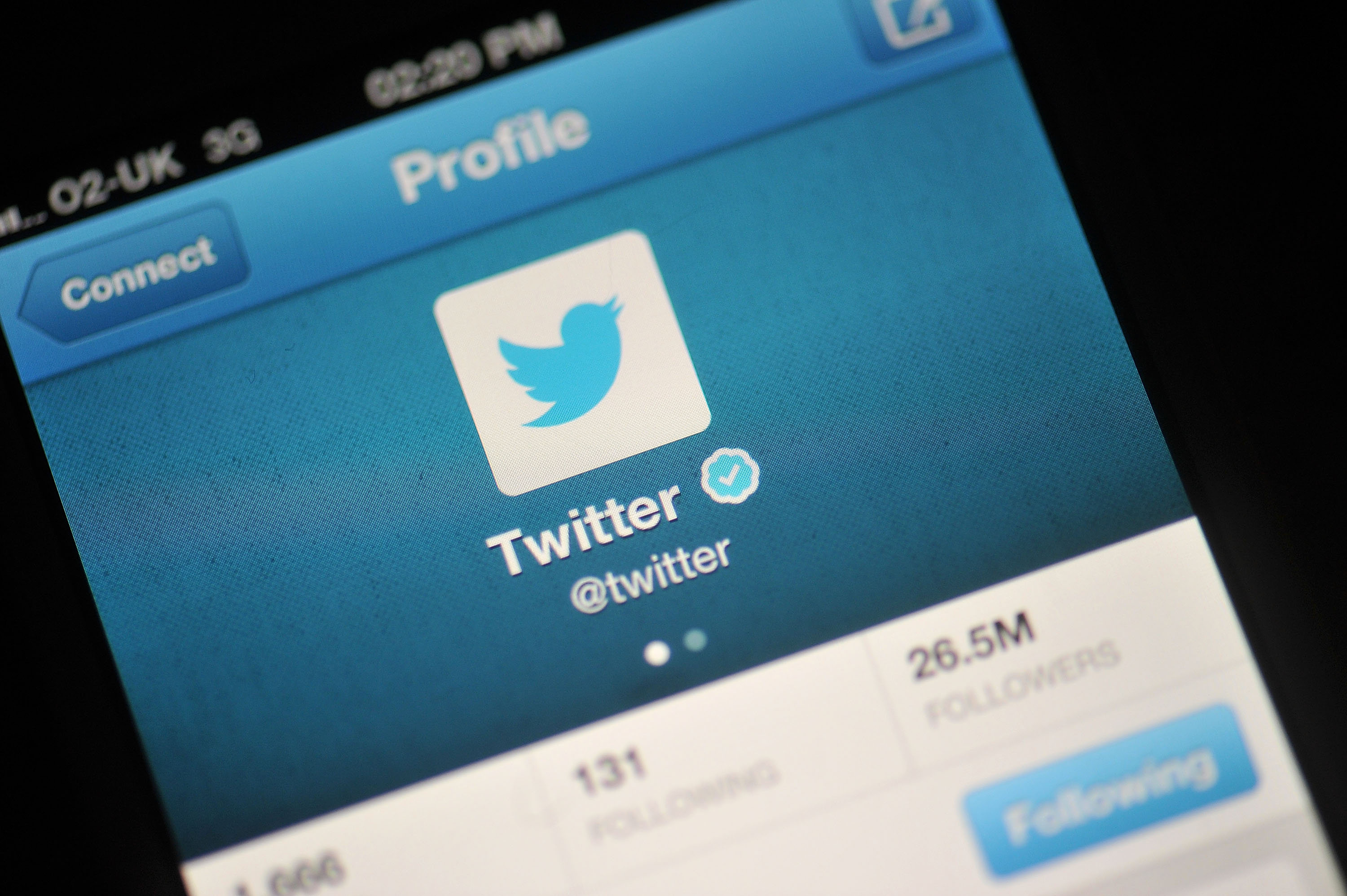 In this photo illustration, The Twitter logo is displayed on a mobile device as the company announced it's initial public offering and debut on the New York Stock Exchange on November 7, 2013 in London, England. (Bethany Clarke&mdash;Getty Images)