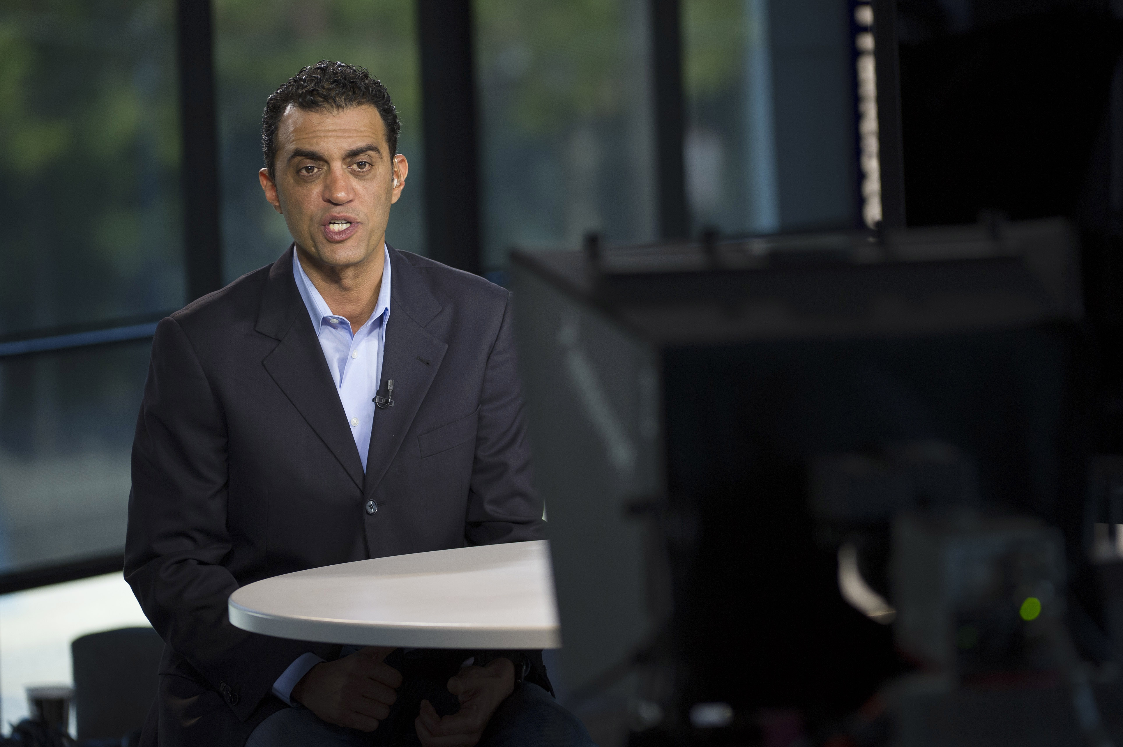 Emil Michael, senior vice president of business for Uber Technologies Inc., speaks during a Bloomberg Television interview in San Francisco, California, U.S., on Tuesday, July 29, 2014. (Bloomberg—Bloomberg via Getty Images)