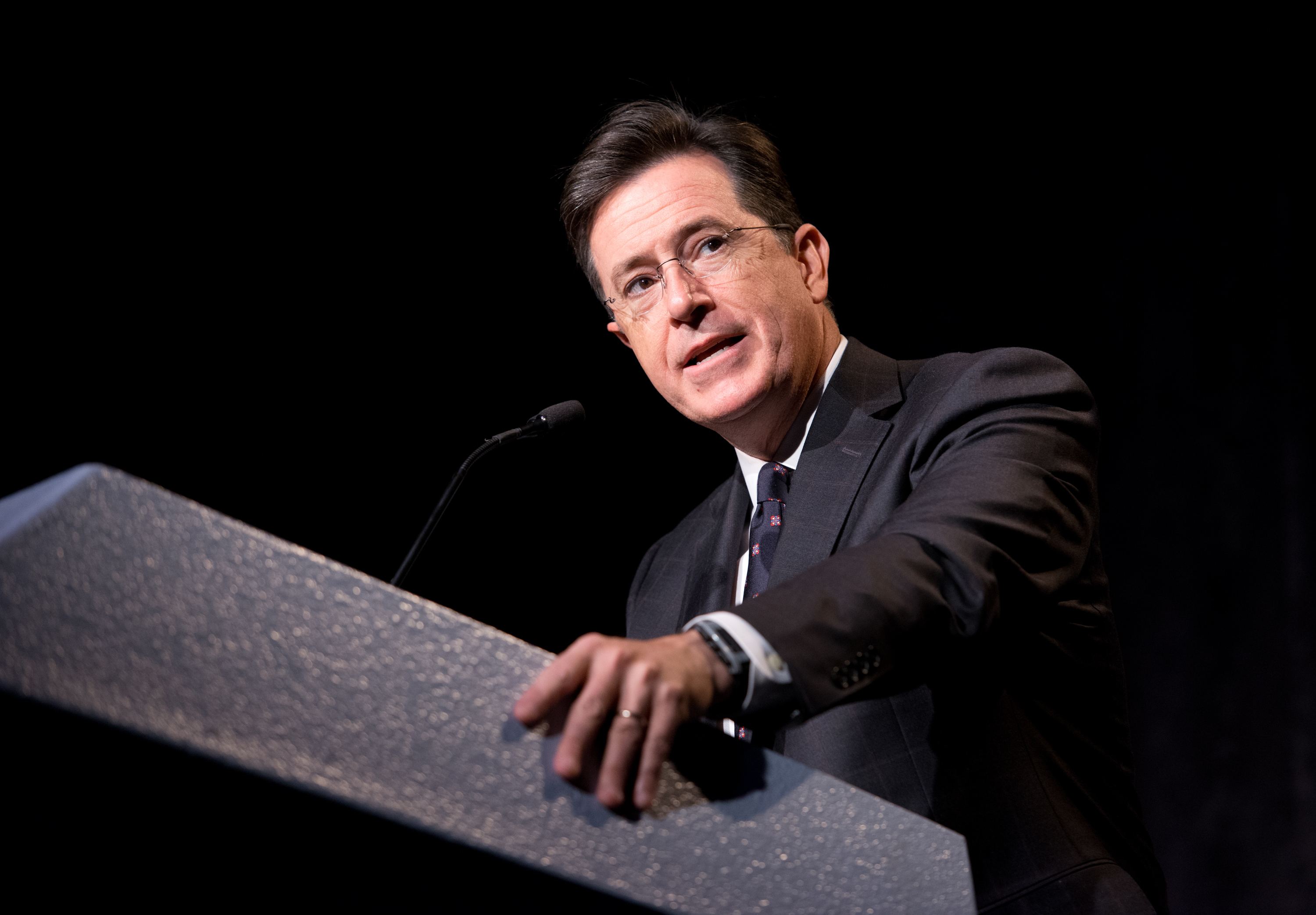 Stephen Colbert attends the 2014 Storycorps Gala at Intrepid Sea-Air-Space Museum on October 9, 2014 in New York City. (Noam Galai&mdash;WireImage /  Getty Images)