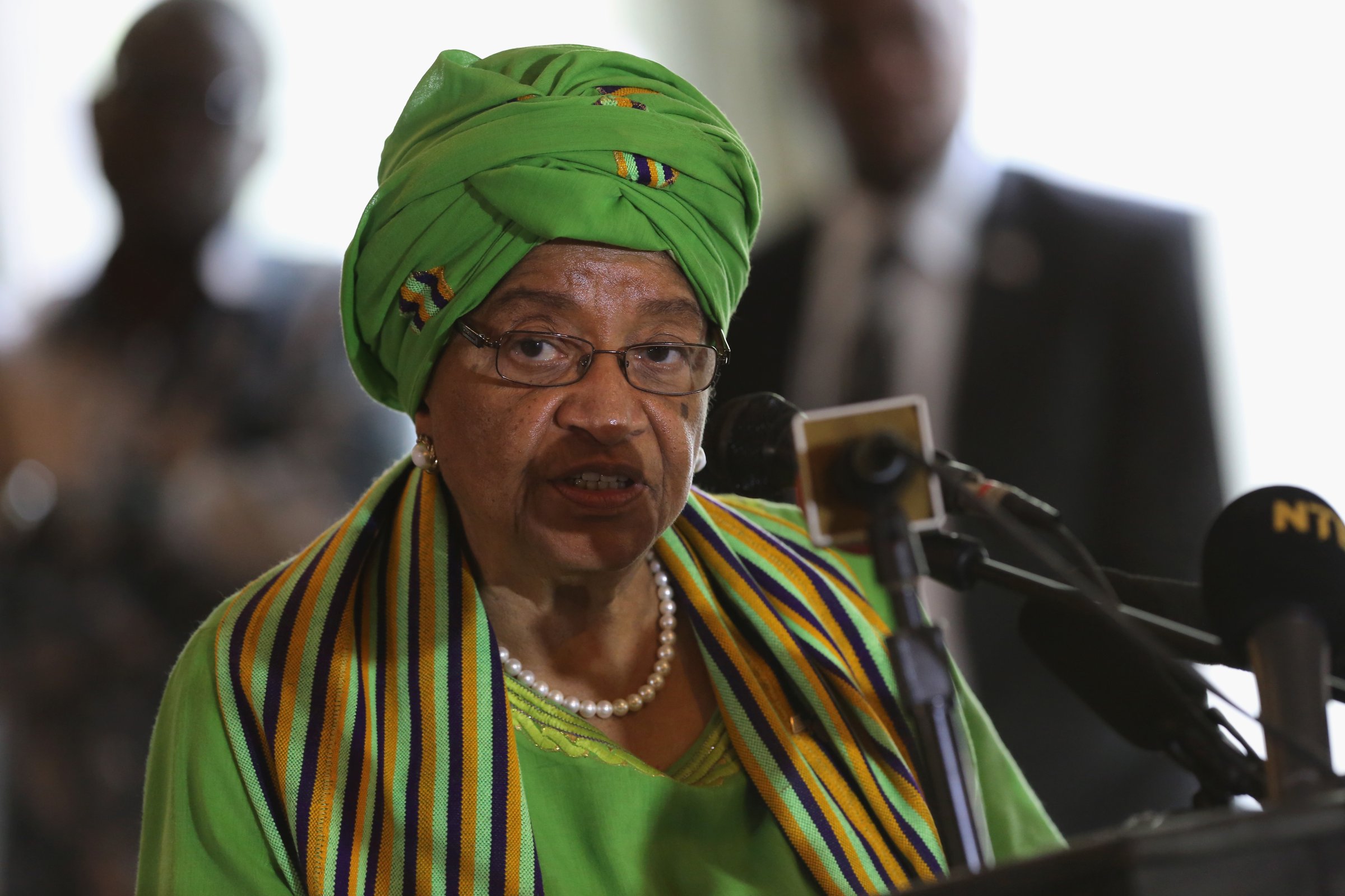 Liberian President Sirleaf And USAID Administrator Shah Hold Press Conference