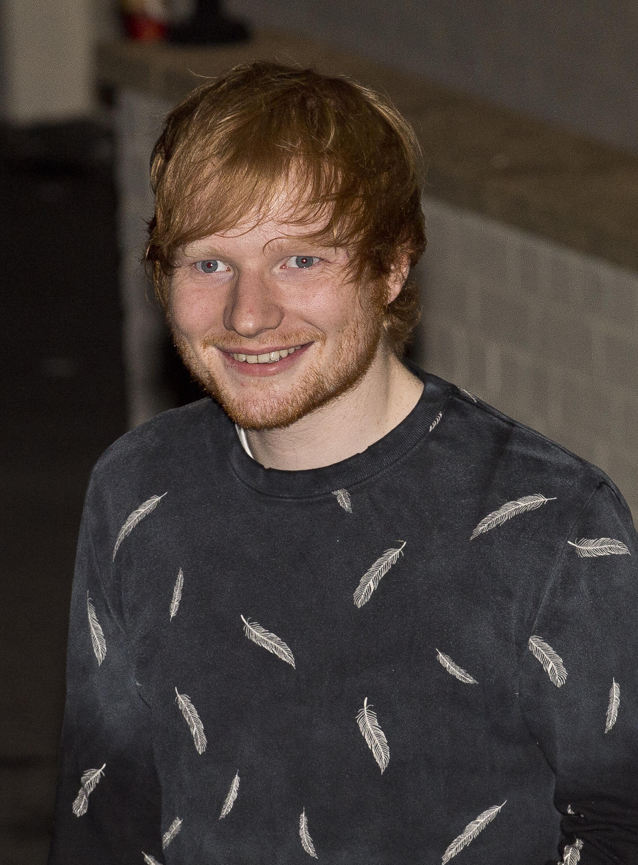 Ed Sheeran is seen leaving 'The X Factor' held at Fountain Studios, Wembley (Niki Nikolova&mdash;GC Images)