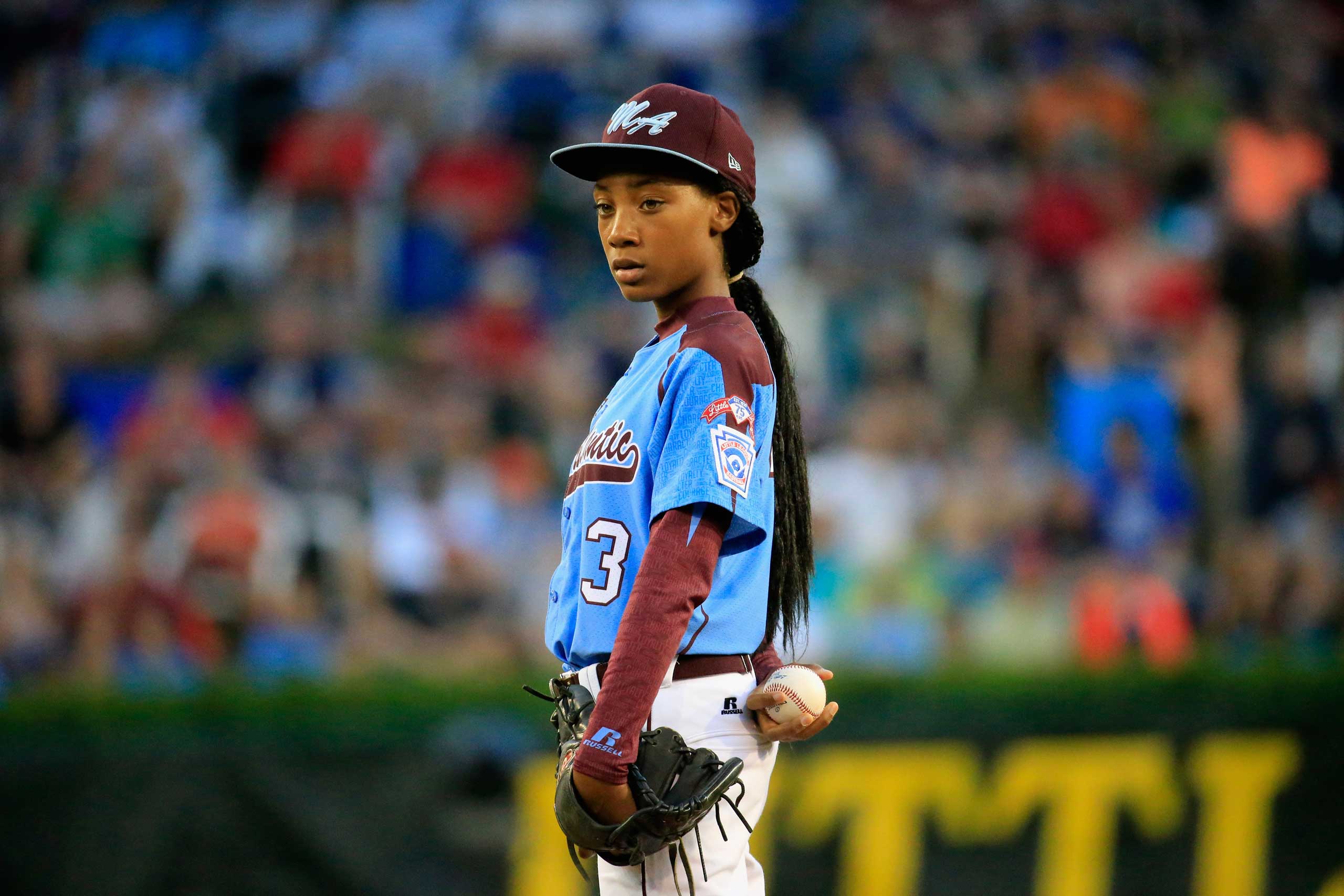 Mo'ne Davis during the United States division game at the Little League World Series tournament at Lamade Stadium on Aug. 20, 2014 in South Williamsport, Pa.