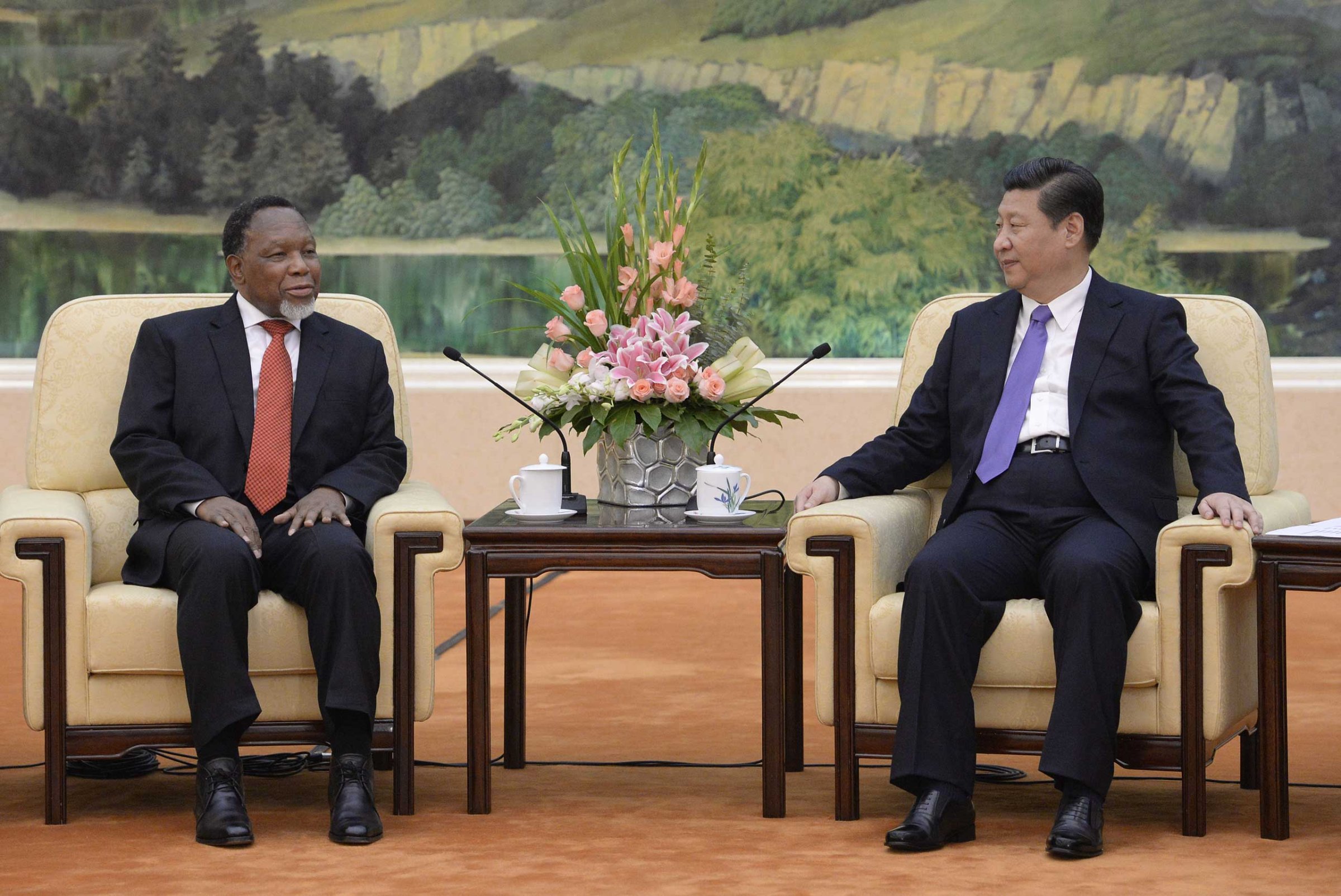 Then-South African Deputy President Kgalema Motlanthe meeting with Chinese President Xi Jinping in Beijing last year. Motlanthe has been announced as the principal of the planned ANC leadership school.